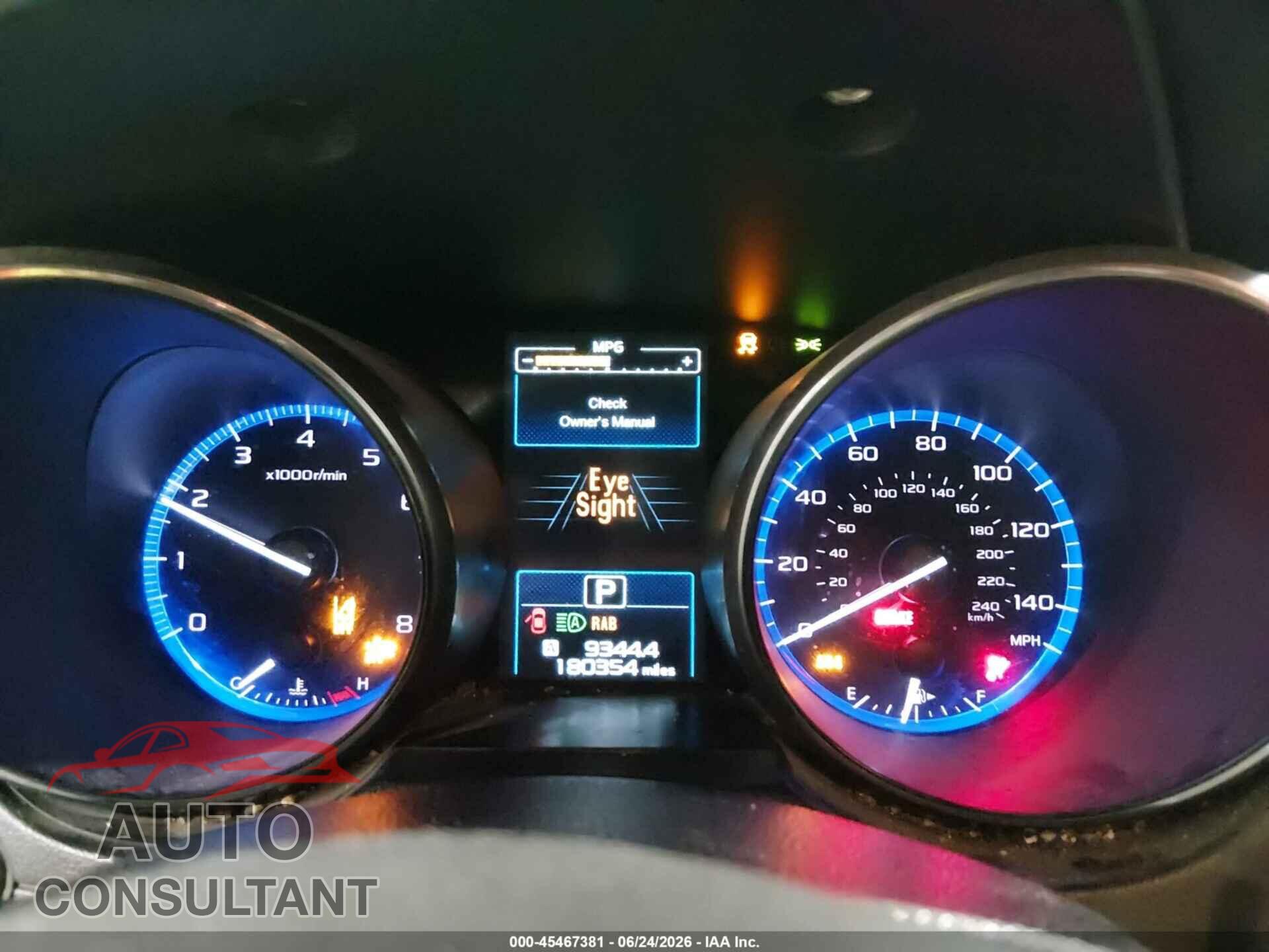 SUBARU OUTBACK 2017 - 4S4BSANC1H3217073