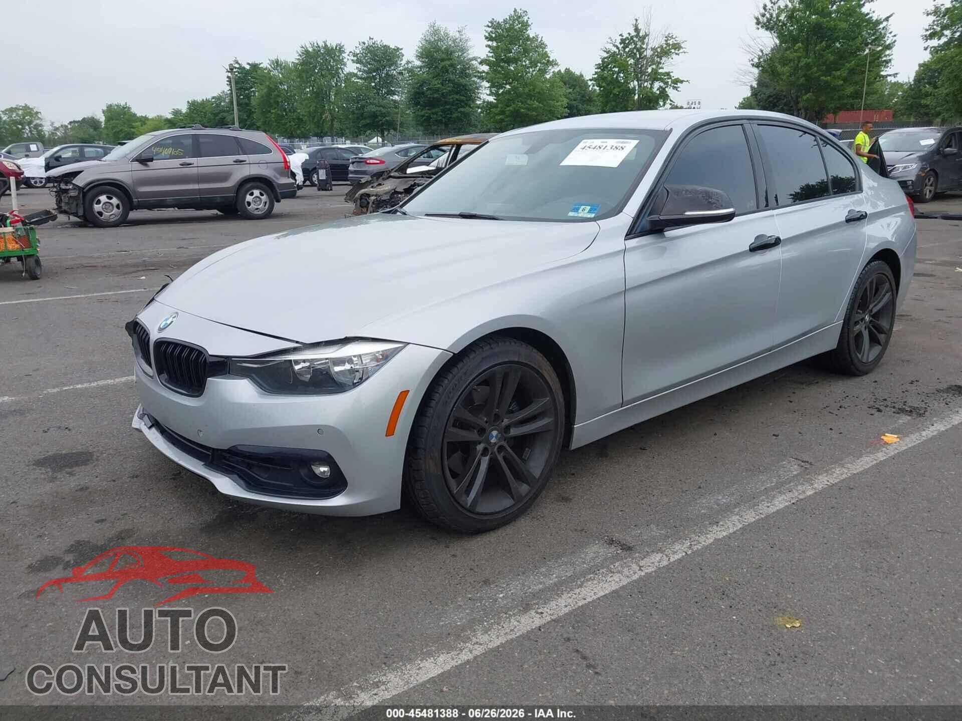 BMW 3 SERIES 2017 - WBA8B9G32HNU56918