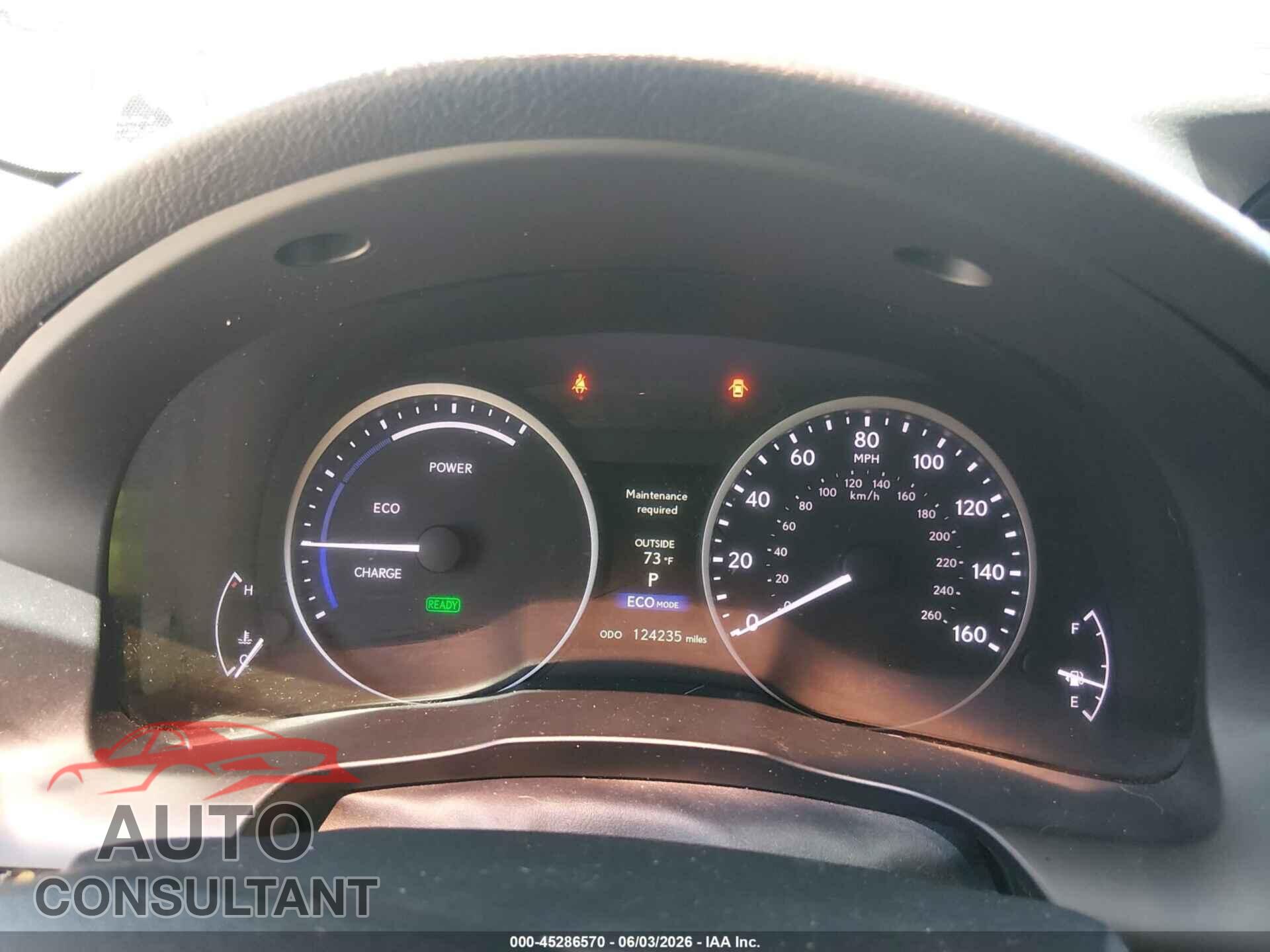 LEXUS ES 300H 2013 - JTHBW1GG7D2000716