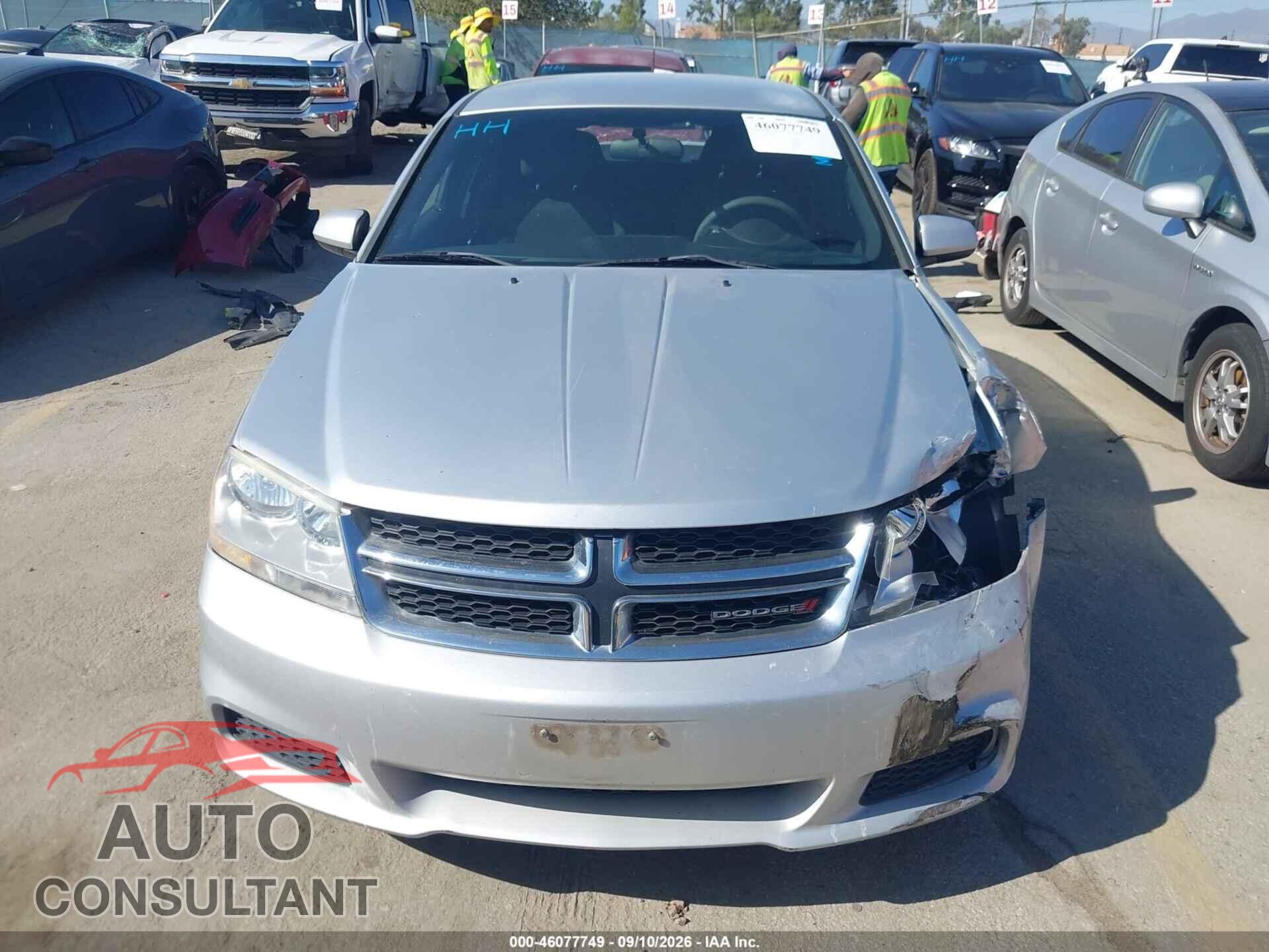 DODGE AVENGER 2012 - 1C3CDZCB4CN235211