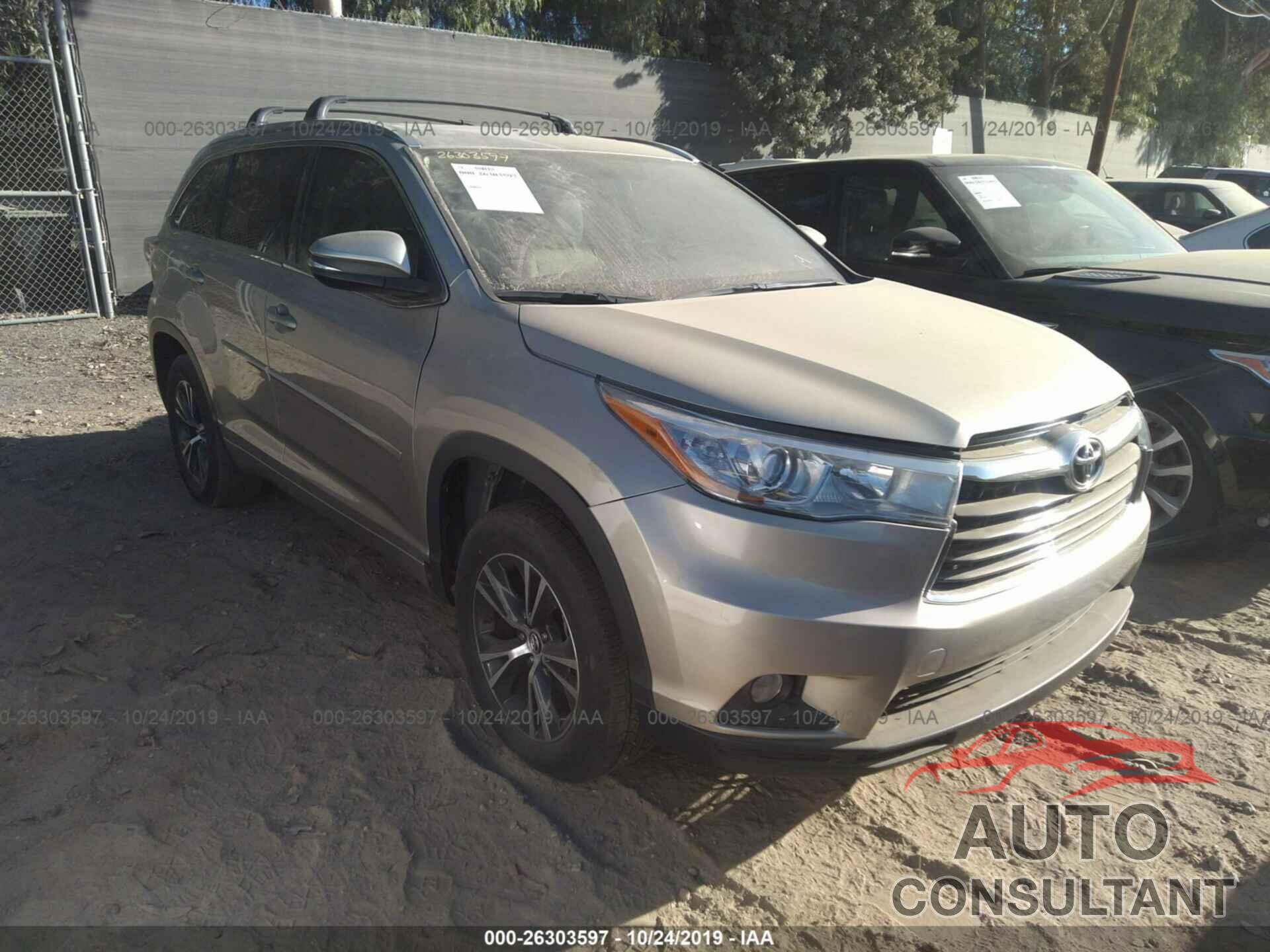 TOYOTA HIGHLANDER 2016 - 5TDKKRFH2GS503363