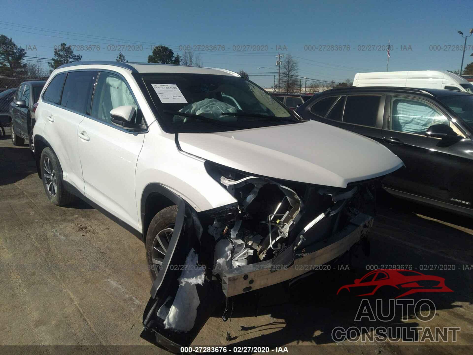 TOYOTA HIGHLANDER 2019 - 5TDJZRFH3KS586401