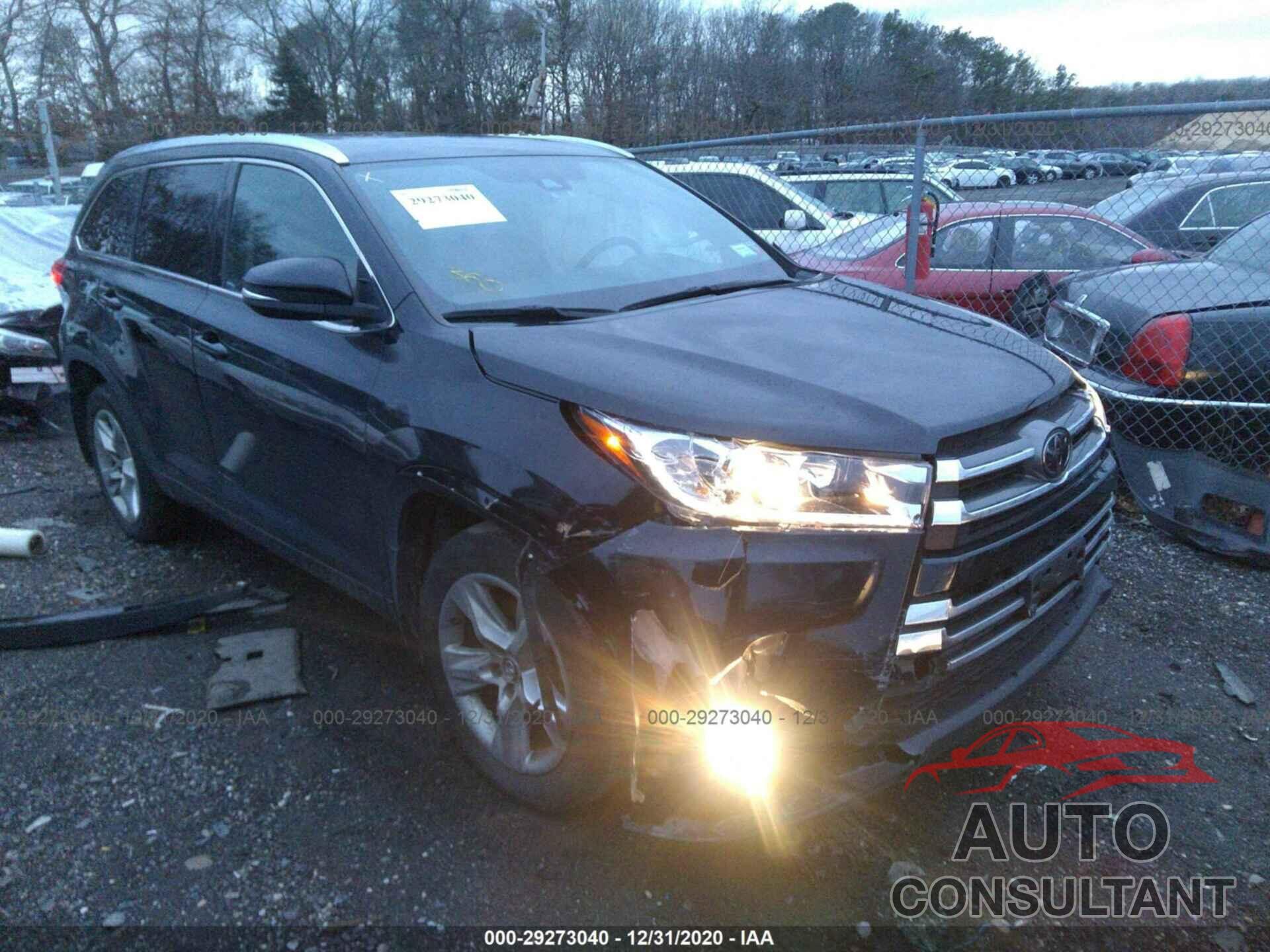 TOYOTA HIGHLANDER 2018 - 5TDDZRFH6JS872545