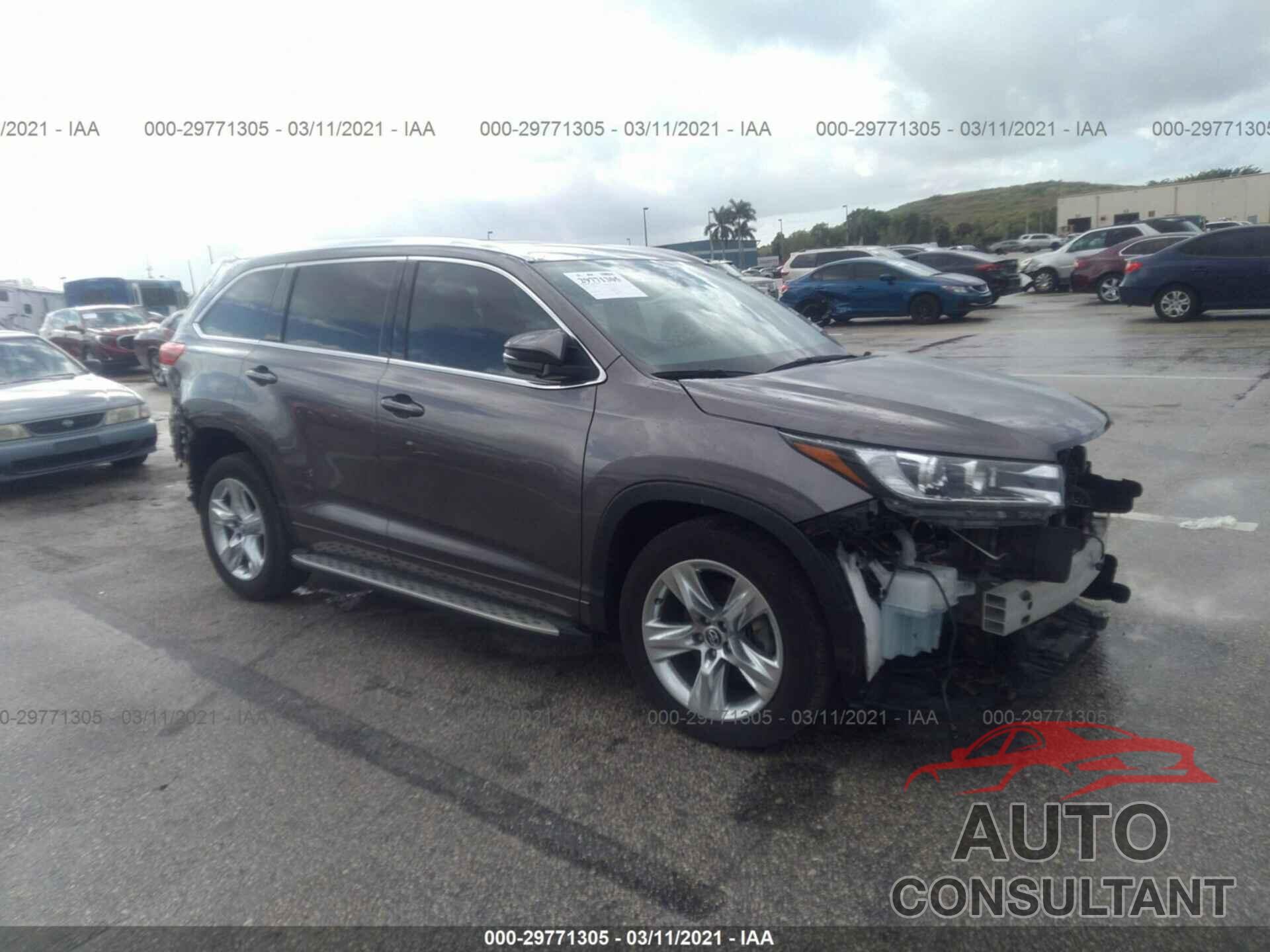 TOYOTA HIGHLANDER 2019 - 5TDYZRFH4KS312395