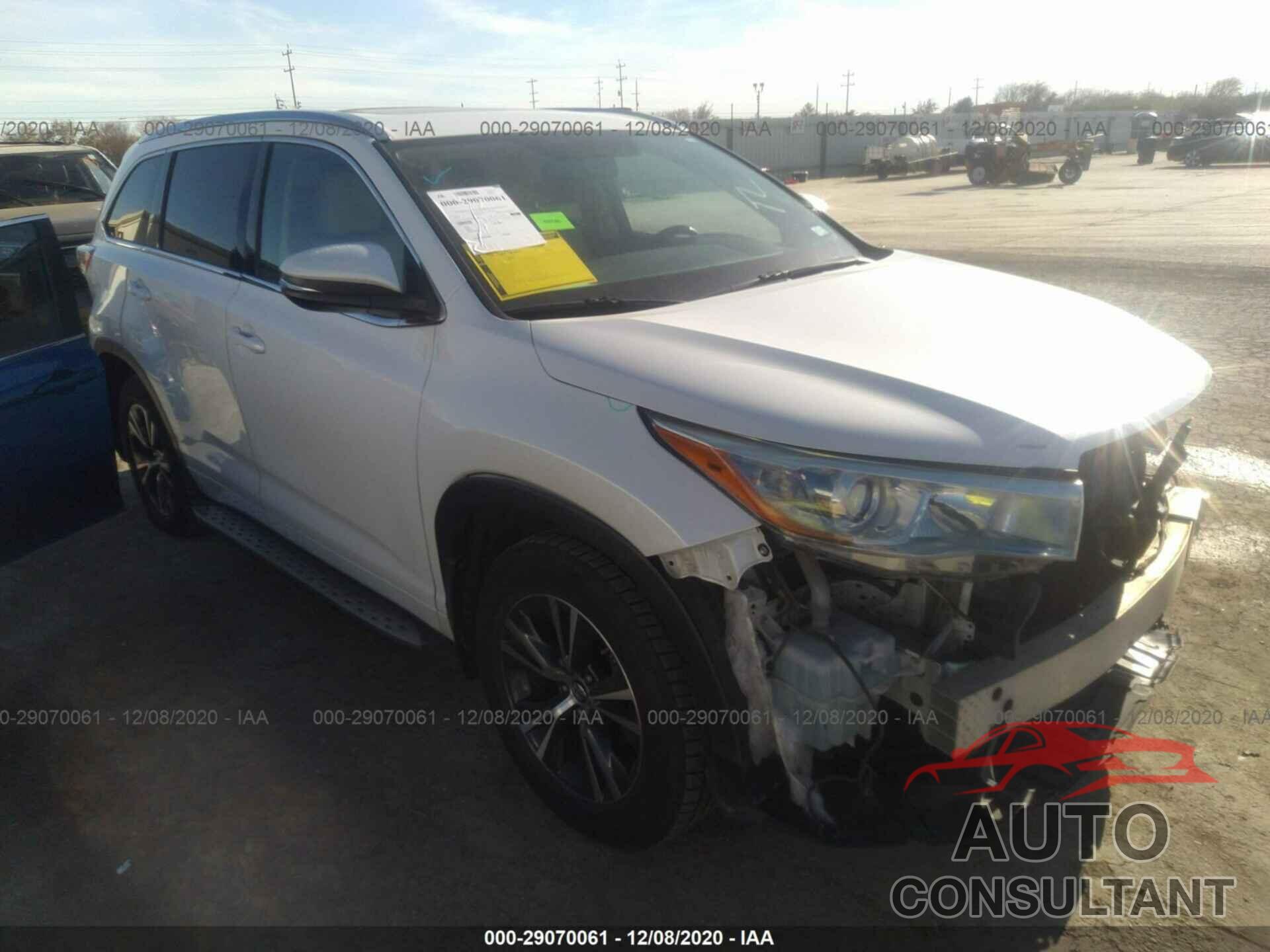 TOYOTA HIGHLANDER 2016 - 5TDKKRFH5GS152416