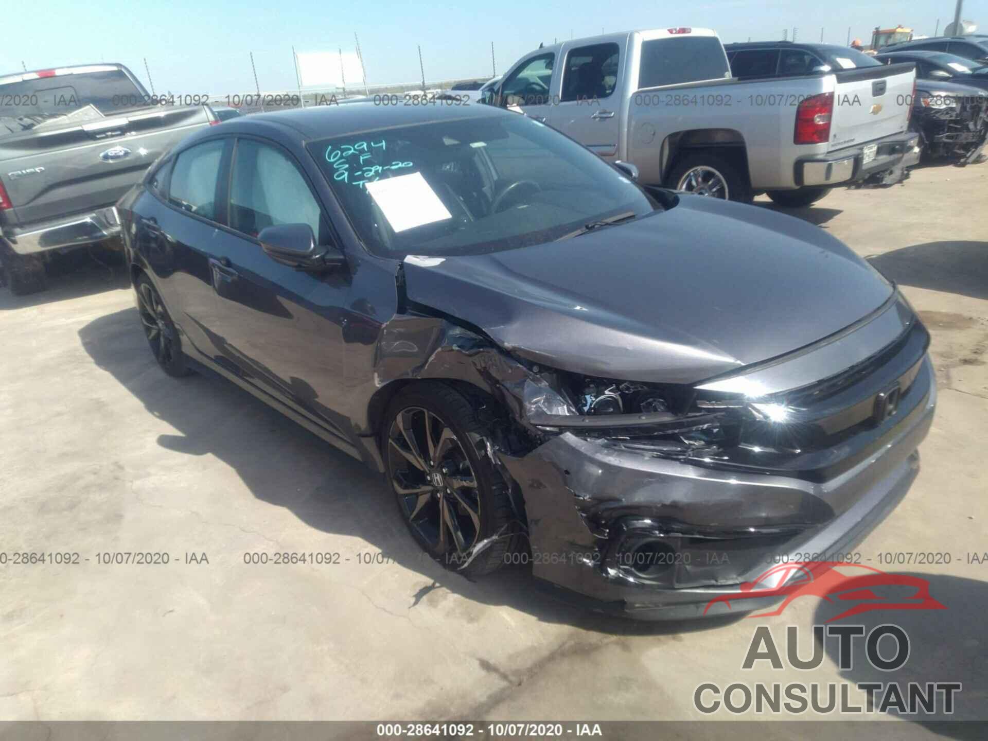 HONDA CIVIC SEDAN 2019 - 19XFC2F8XKE008935