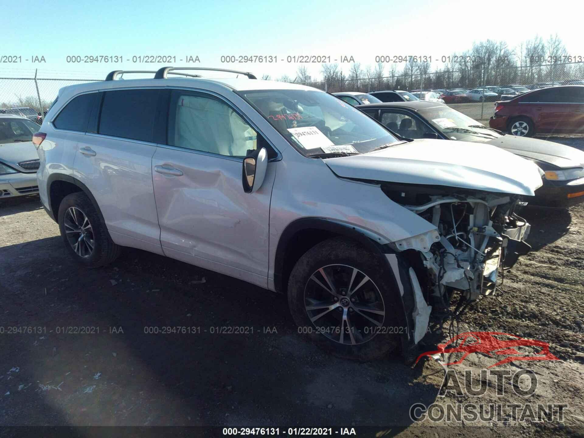 TOYOTA HIGHLANDER 2018 - 5TDZZRFH4JS288022