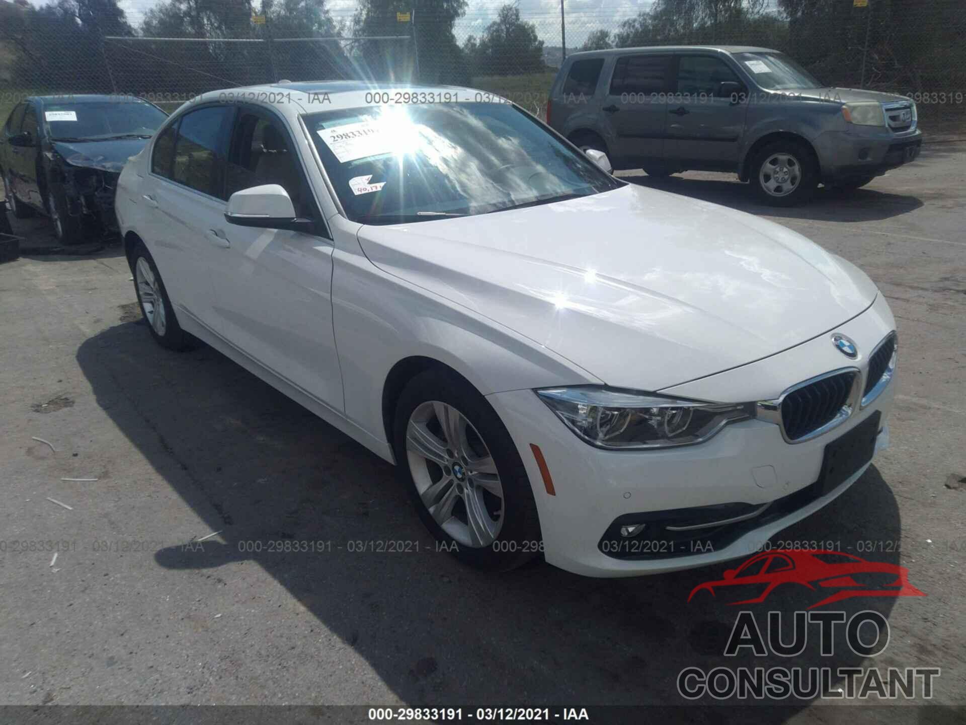 BMW 3 SERIES 2017 - WBA8B9G37HNU54467