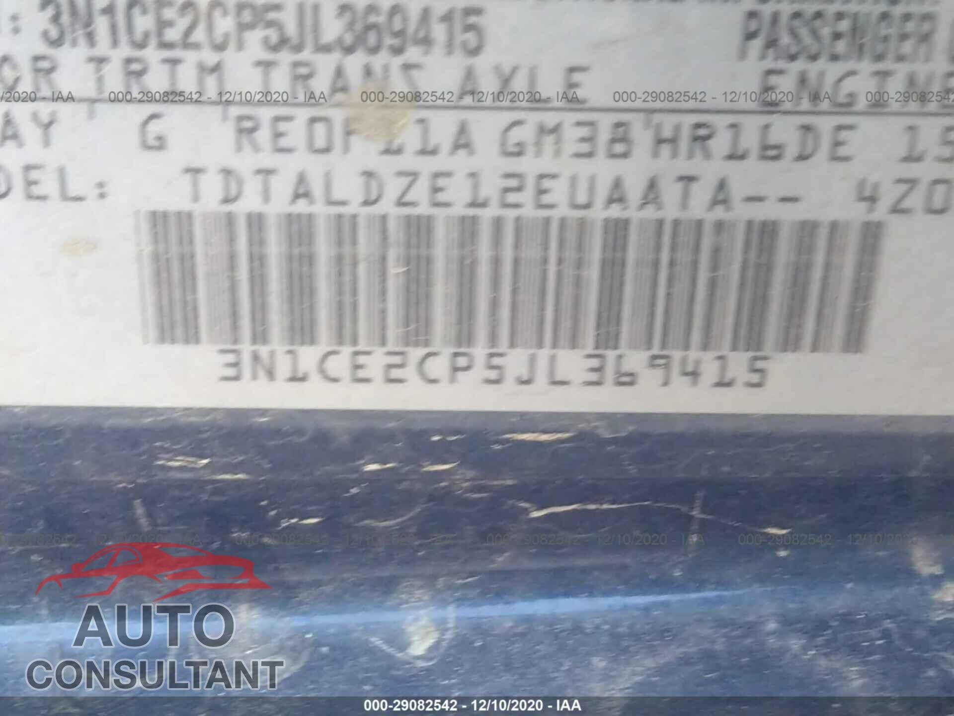 NISSAN VERSA NOTE 2018 - 3N1CE2CP5JL369415