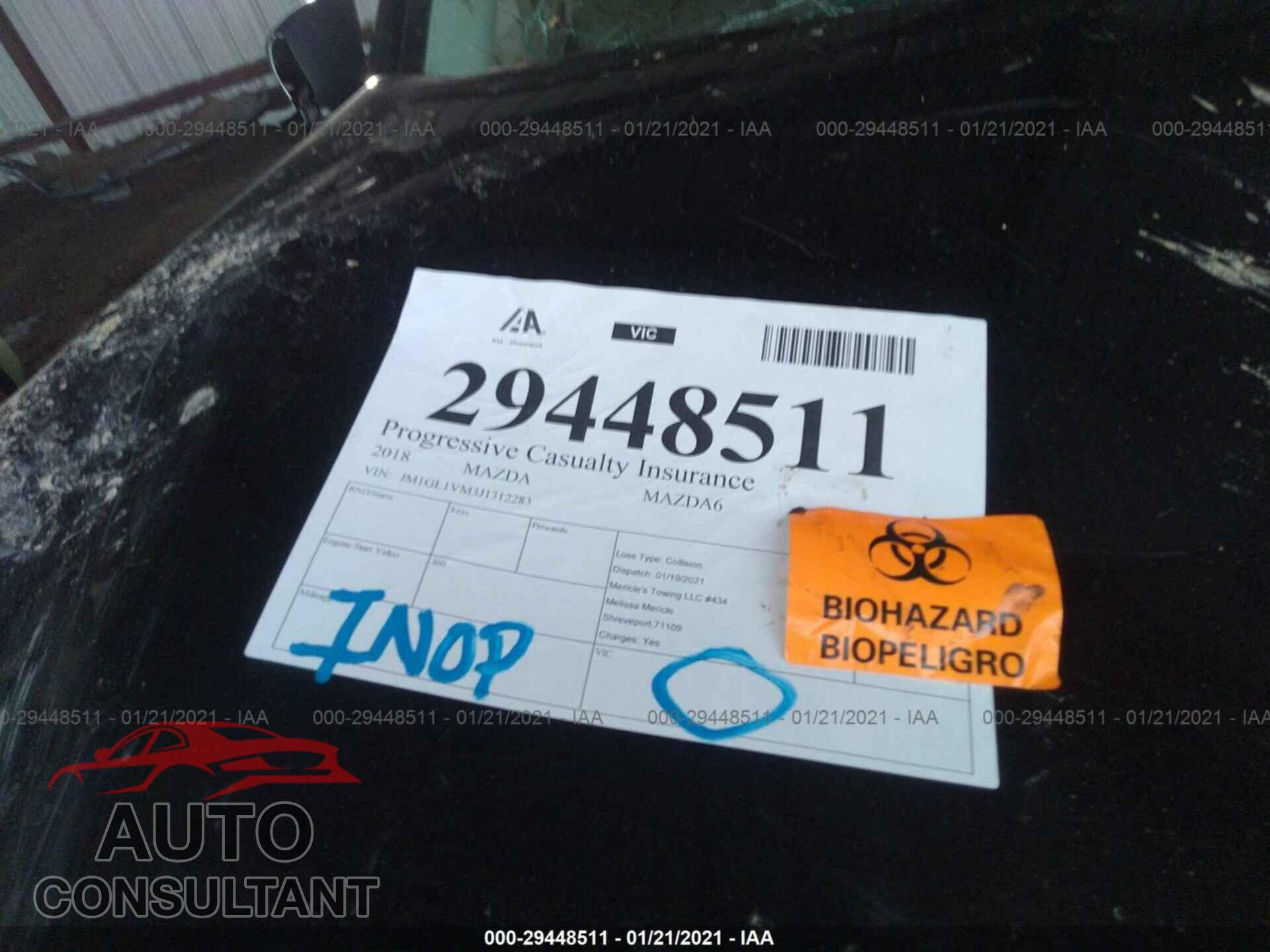 MAZDA MAZDA6 2018 - JM1GL1VM3J1312283