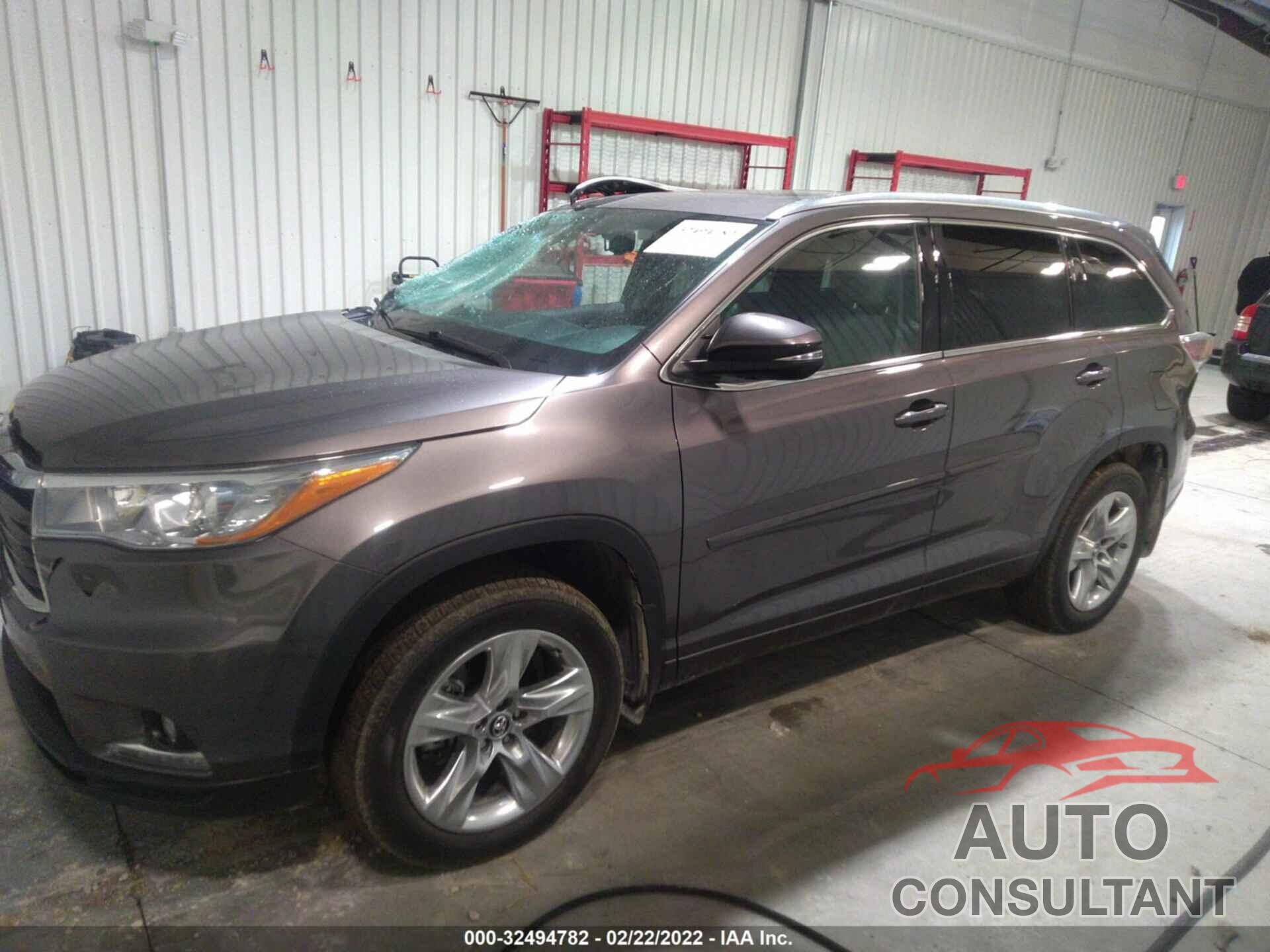 TOYOTA HIGHLANDER 2016 - 5TDDKRFH9GS303332