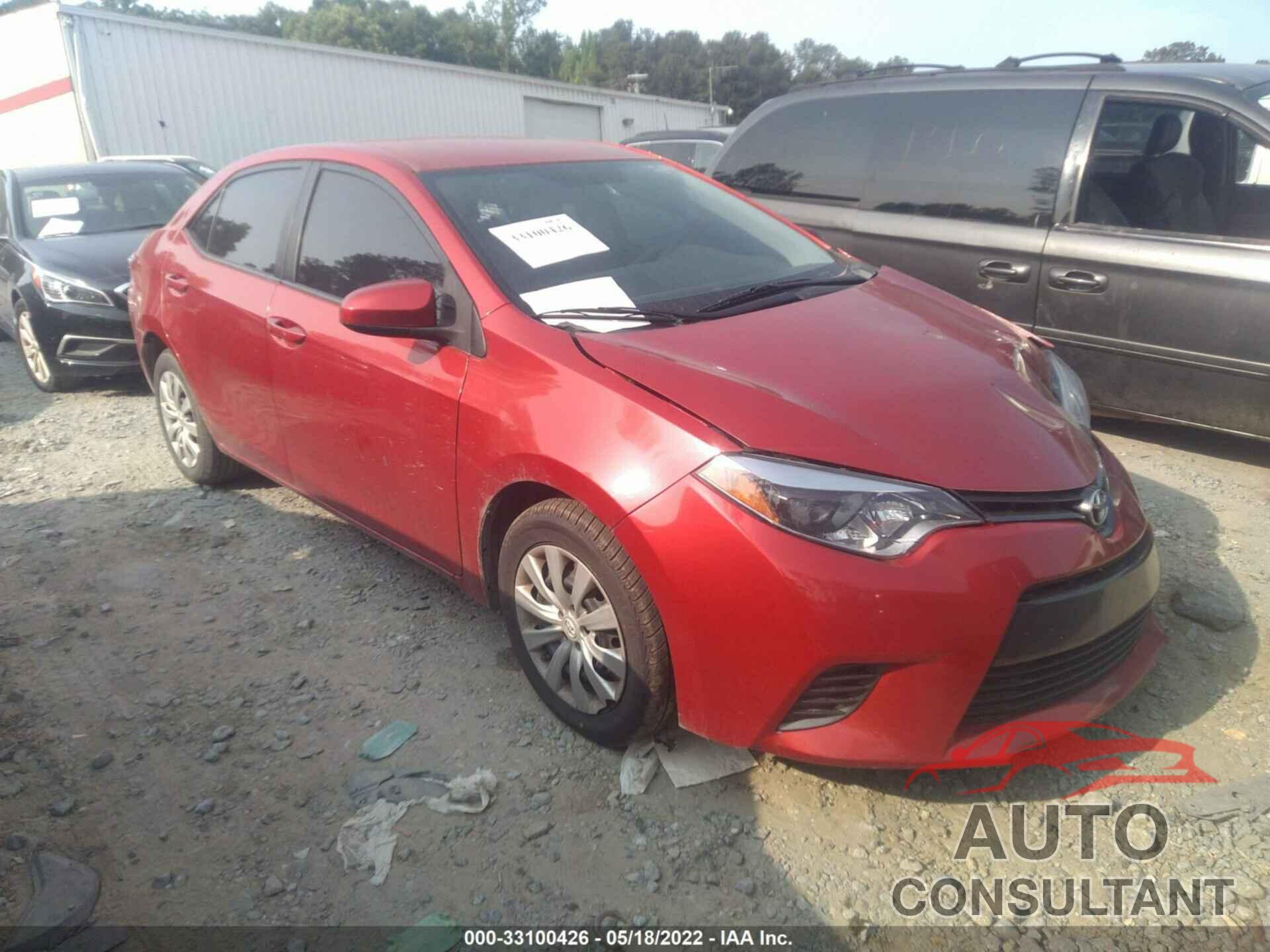 TOYOTA COROLLA 2016 - 5YFBURHE8GP391027
