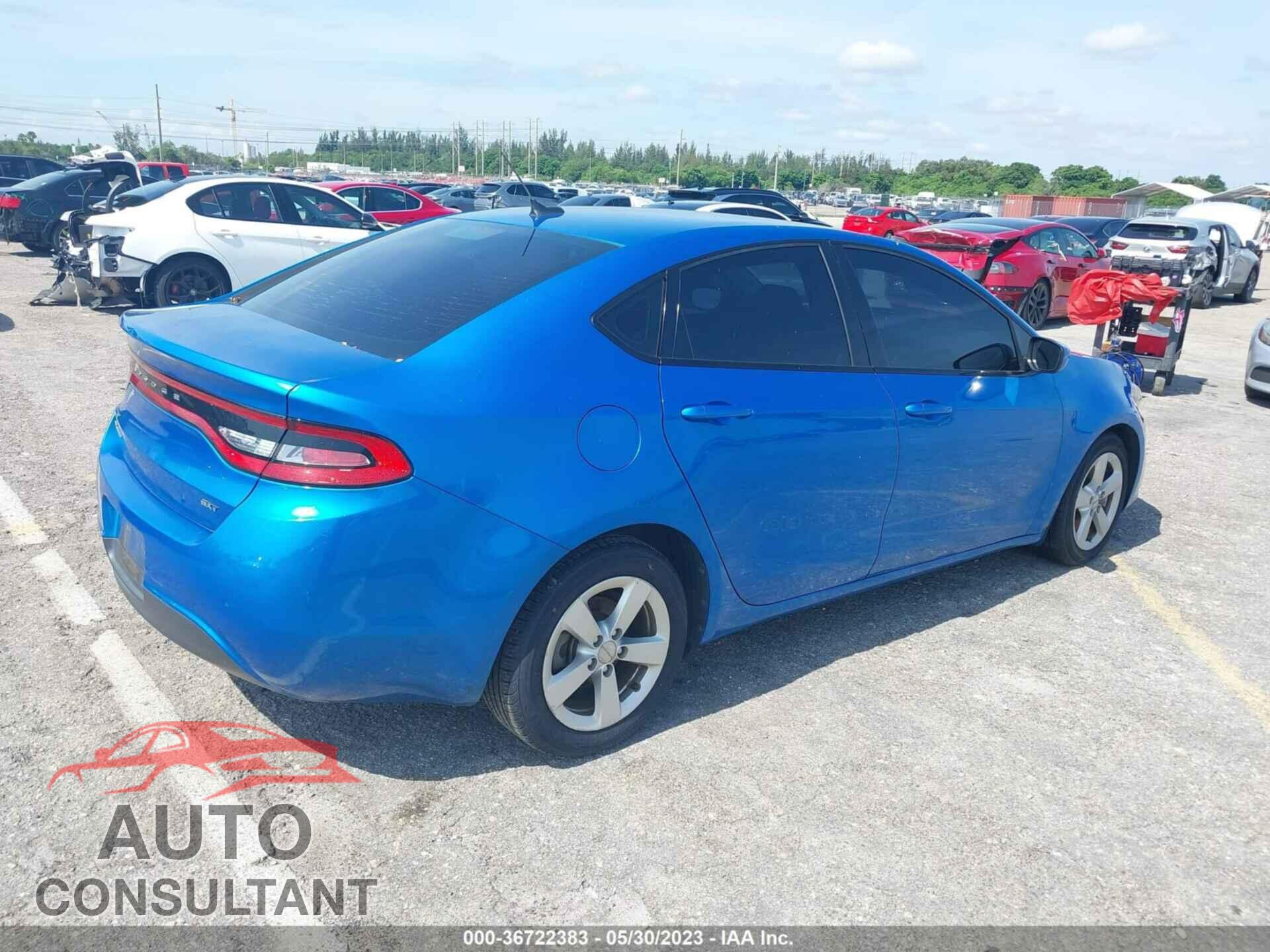 DODGE DART 2015 - 1C3CDFBB6FD315538