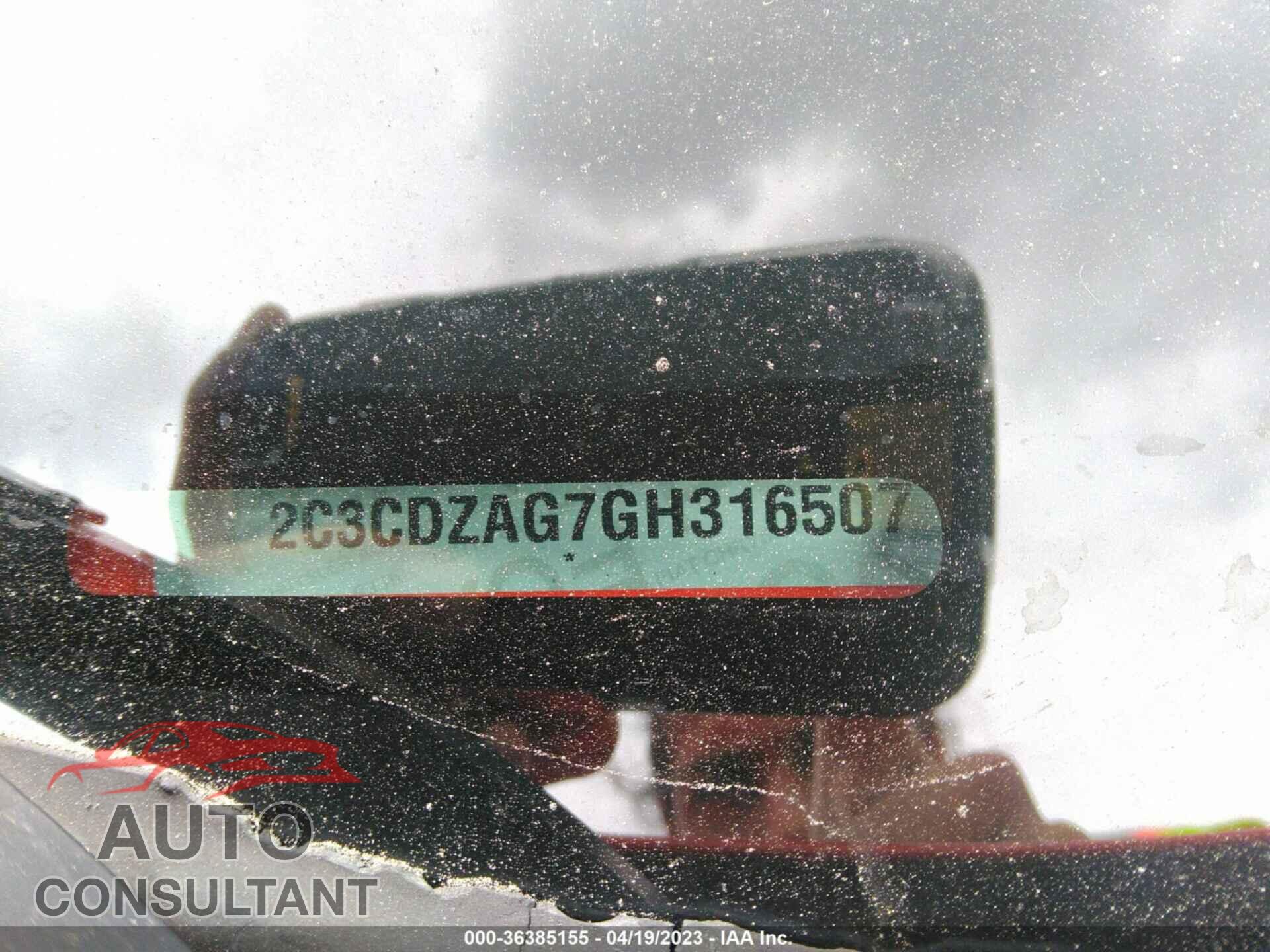 DODGE CHALLENGER 2016 - 2C3CDZAG7GH316507