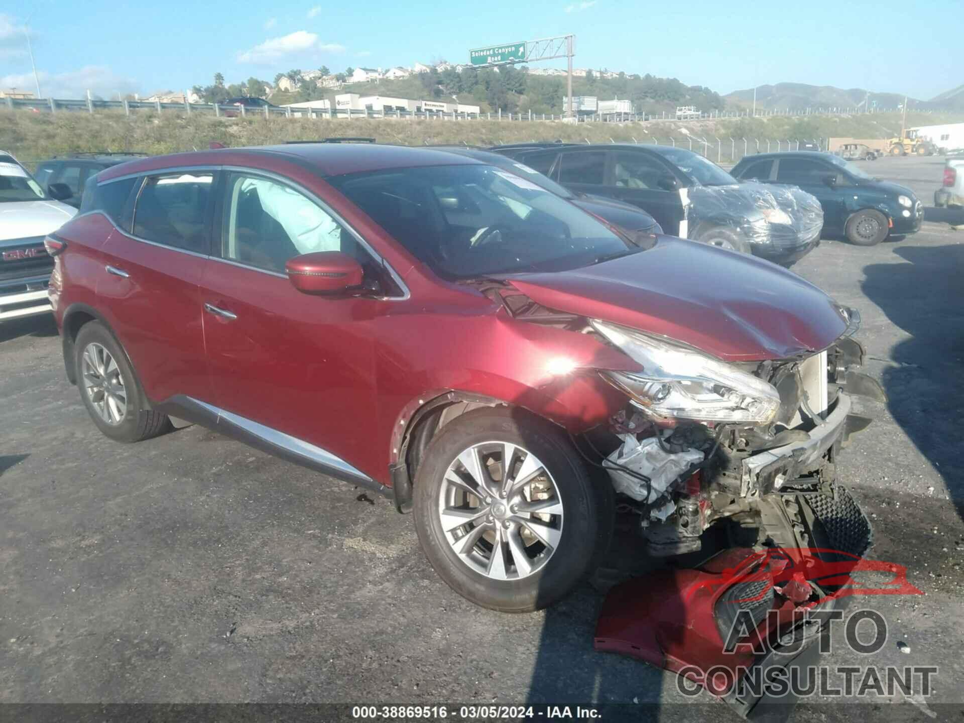 NISSAN MURANO 2017 - 5N1AZ2MGXHN154075