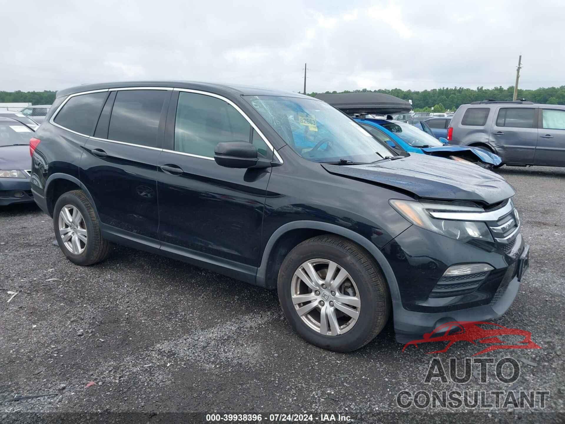 HONDA PILOT 2016 - 5FNYF6H12GB101795