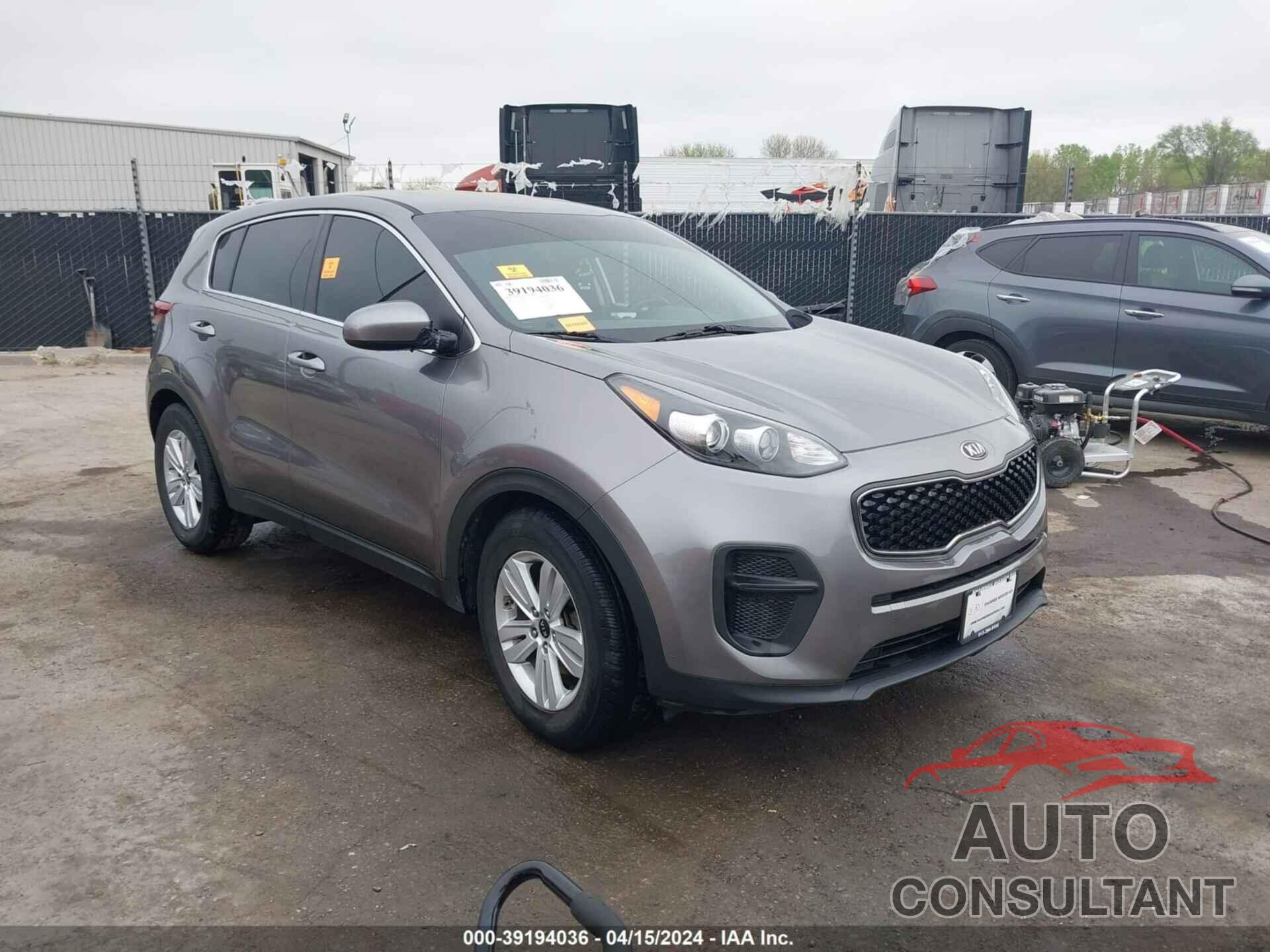 KIA SPORTAGE 2018 - KNDPM3AC3J7482114