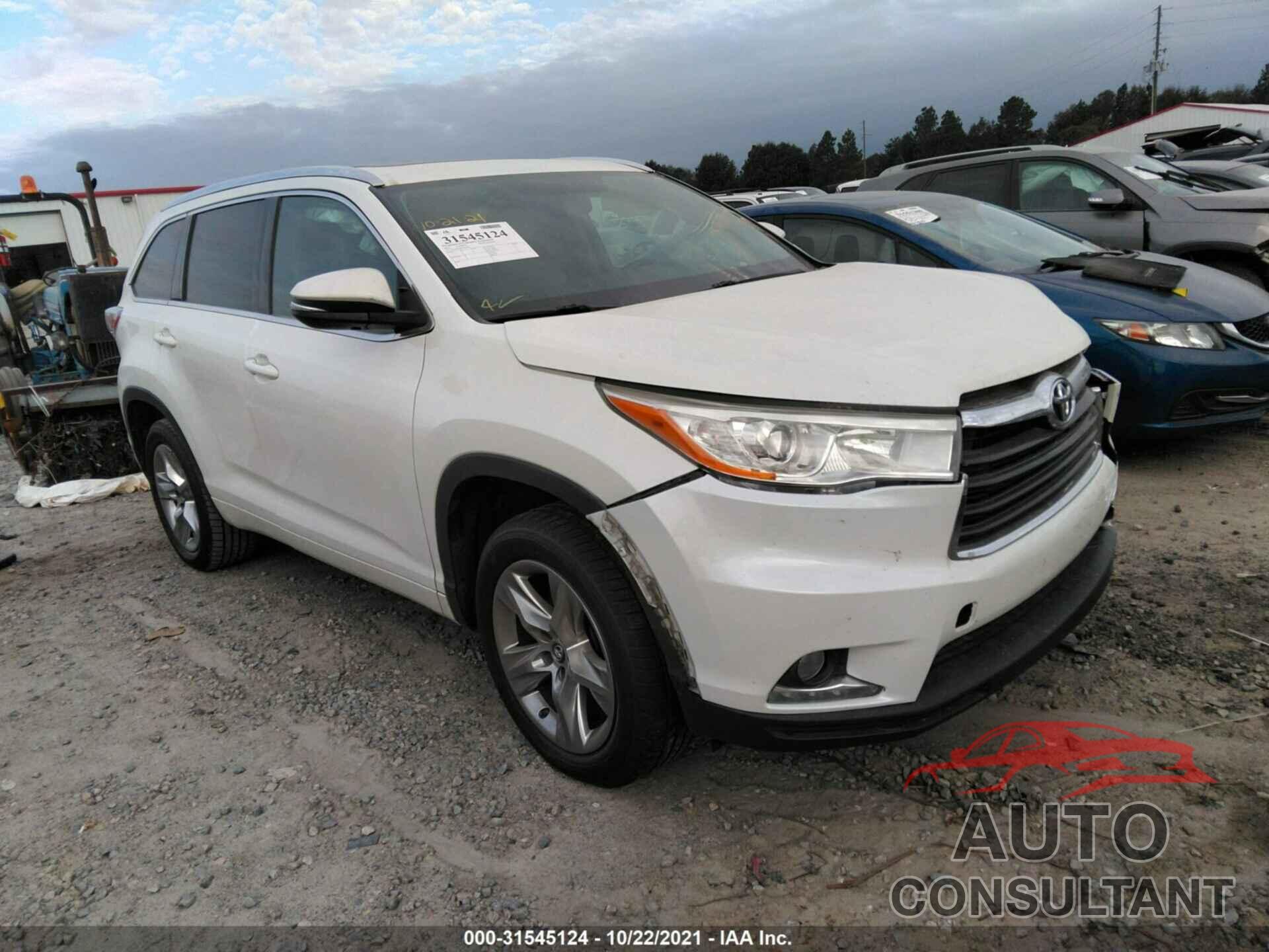 TOYOTA HIGHLANDER 2016 - 5TDYKRFH5GS156556