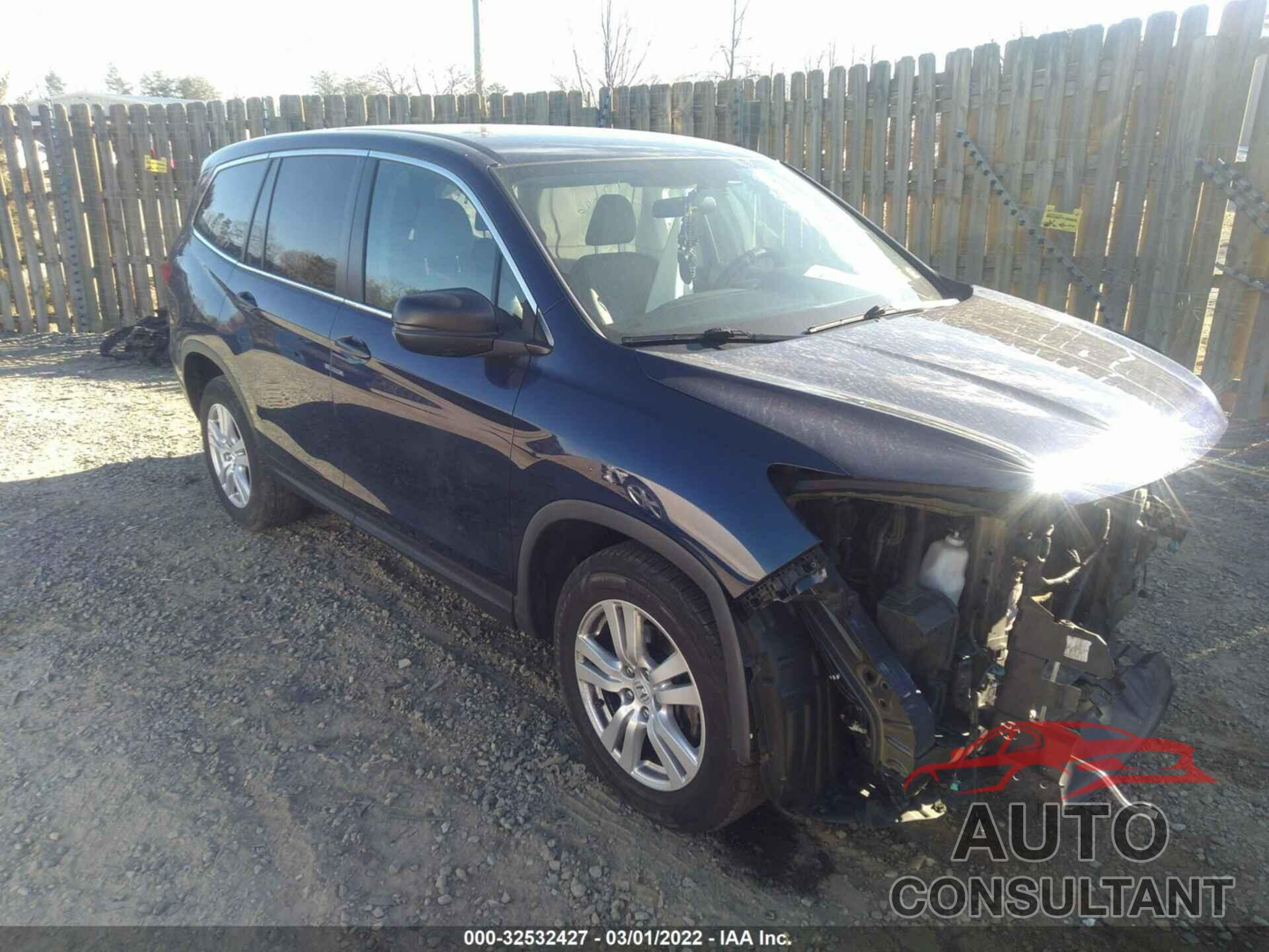 HONDA PILOT 2016 - 5FNYF6H1XGB091212