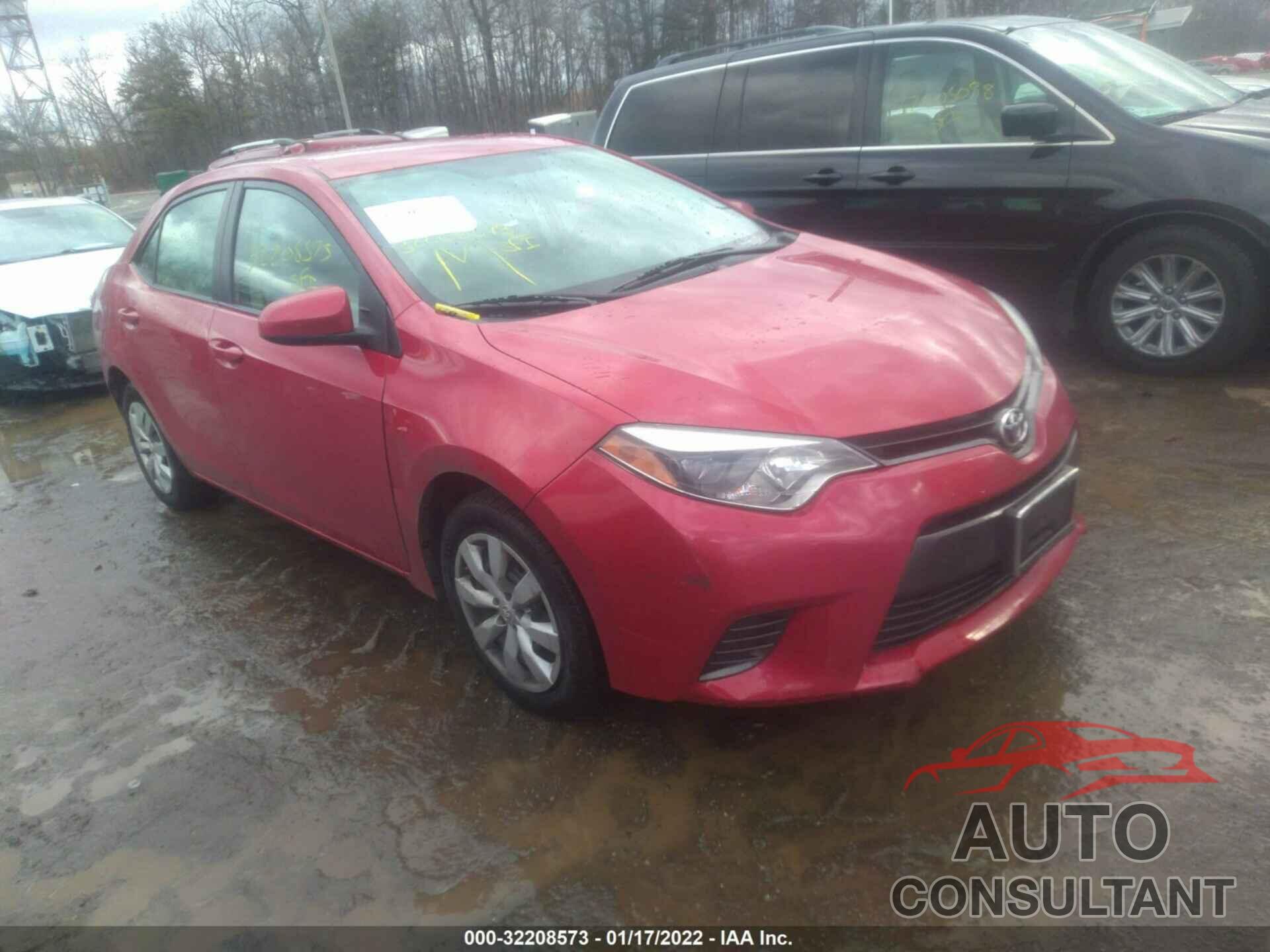 TOYOTA COROLLA 2016 - 2T1BURHEXGC726403