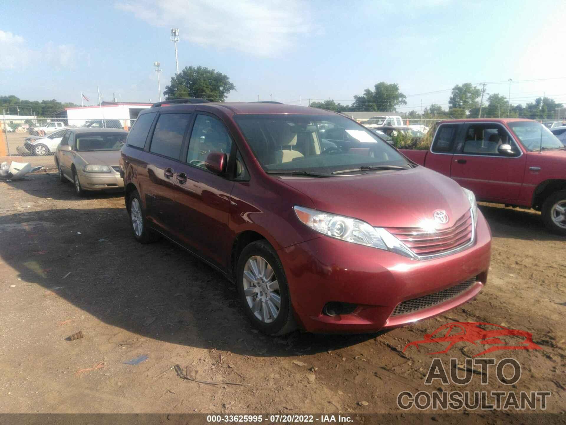 TOYOTA SIENNA 2017 - 5TDJZ3DCXHS177308