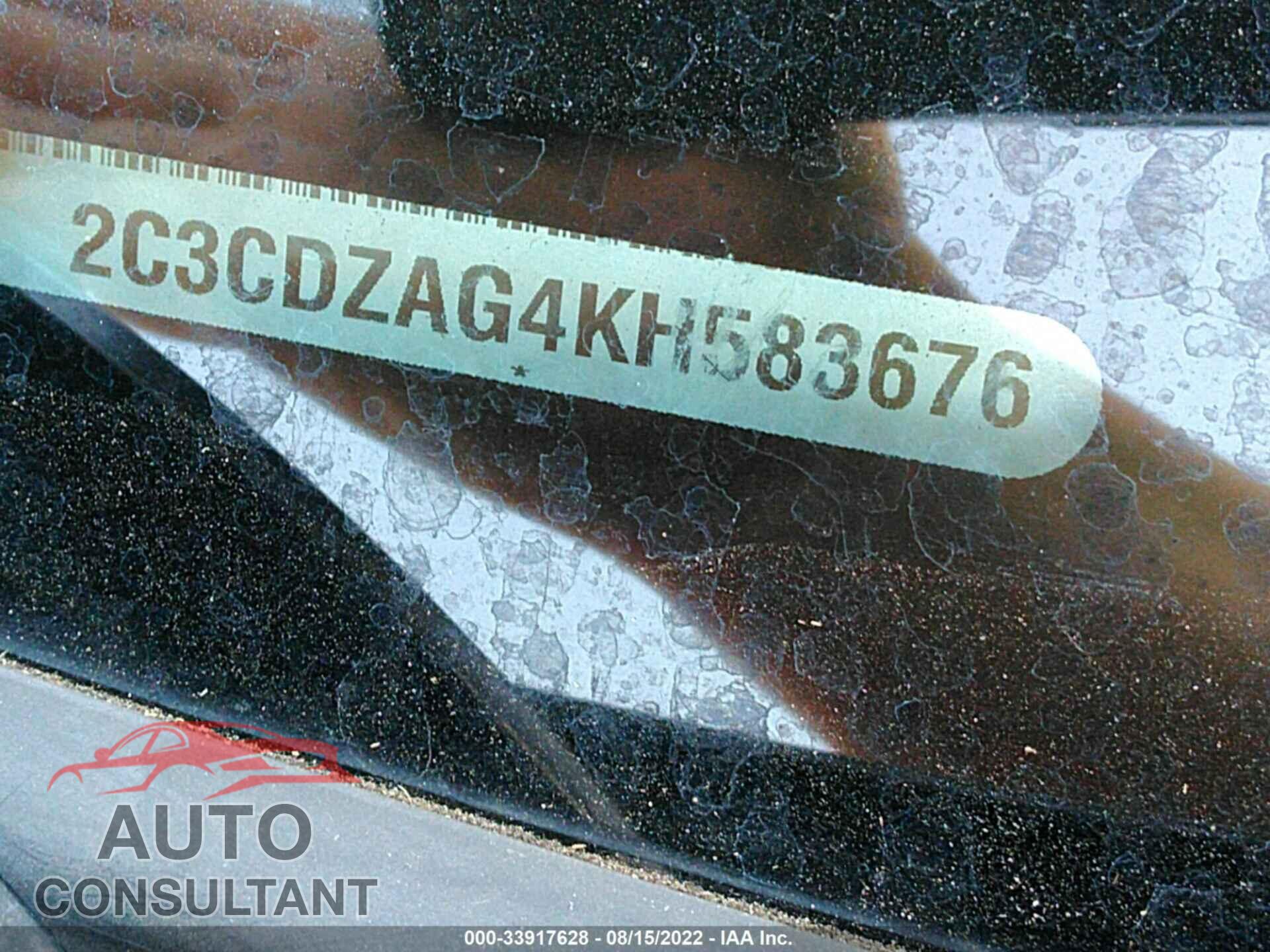 DODGE CHALLENGER 2019 - 2C3CDZAG4KH583676