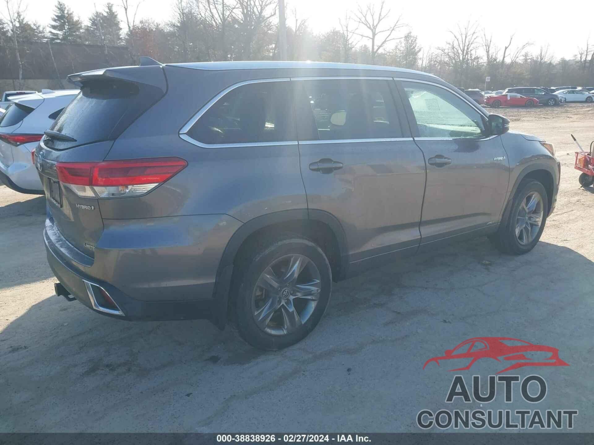 TOYOTA HIGHLANDER HYBRID 2019 - 5TDDGRFH4KS052648