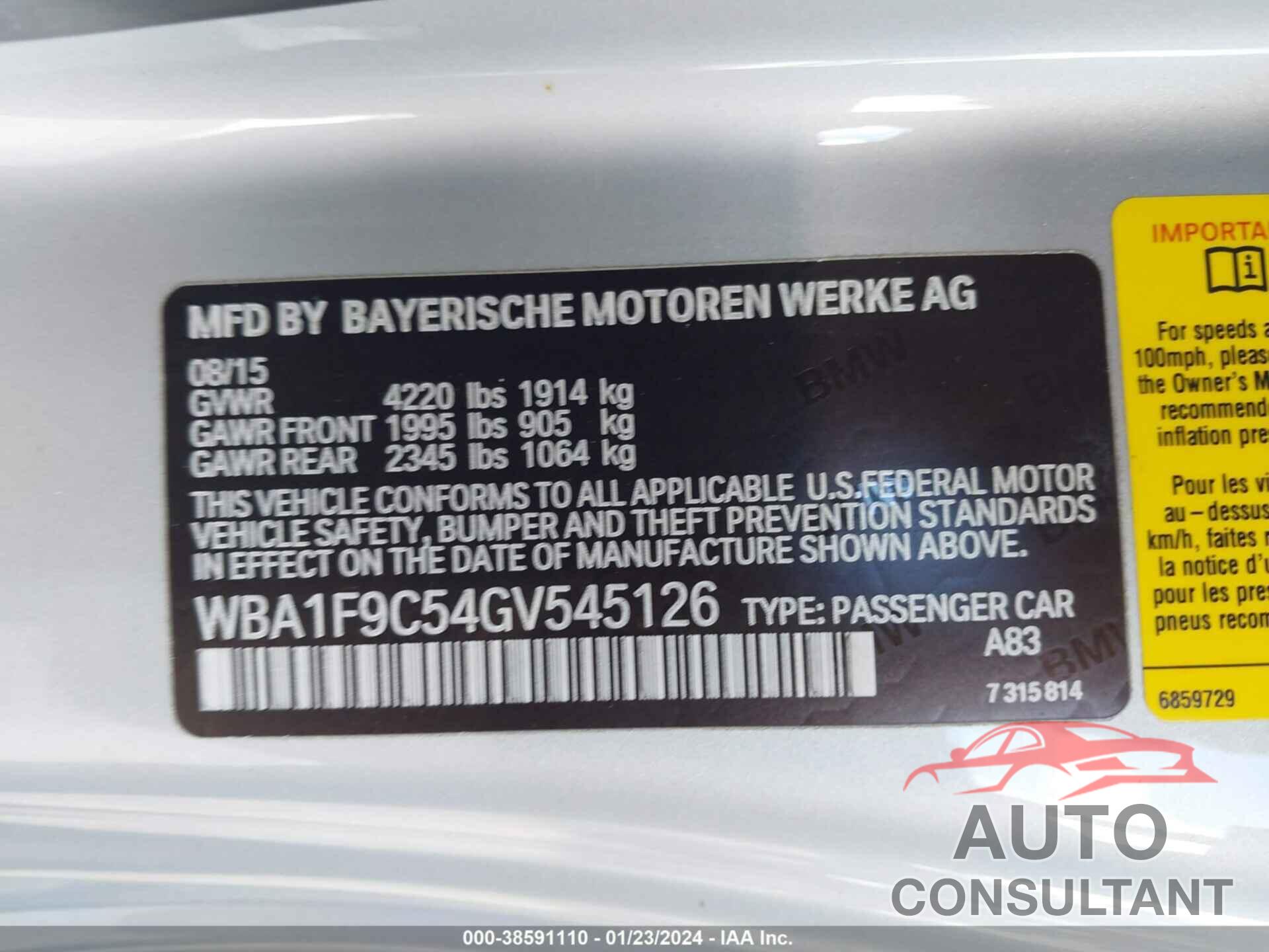 BMW 228I 2016 - WBA1F9C54GV545126