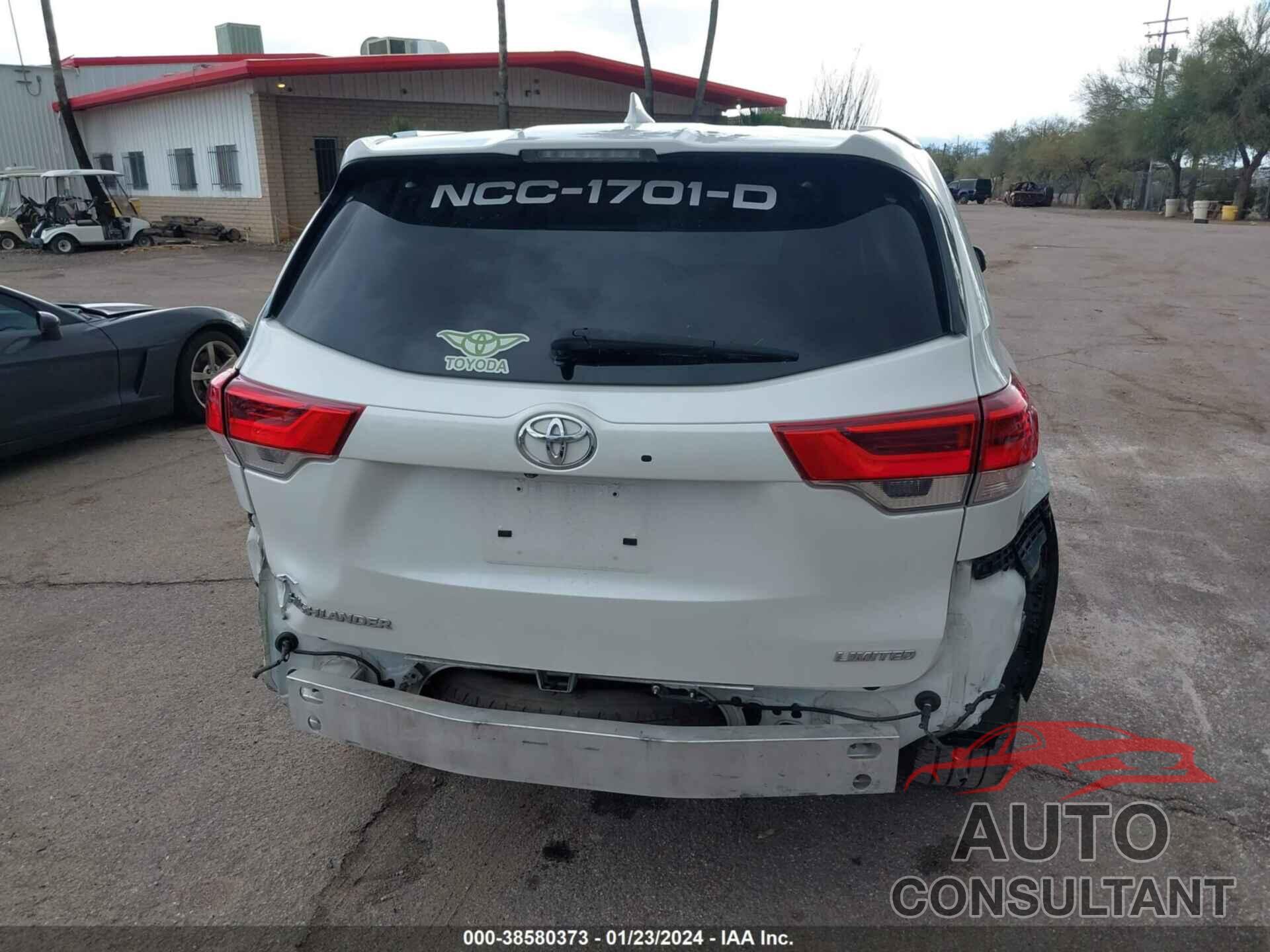 TOYOTA HIGHLANDER 2018 - 5TDYZRFH3JS285642