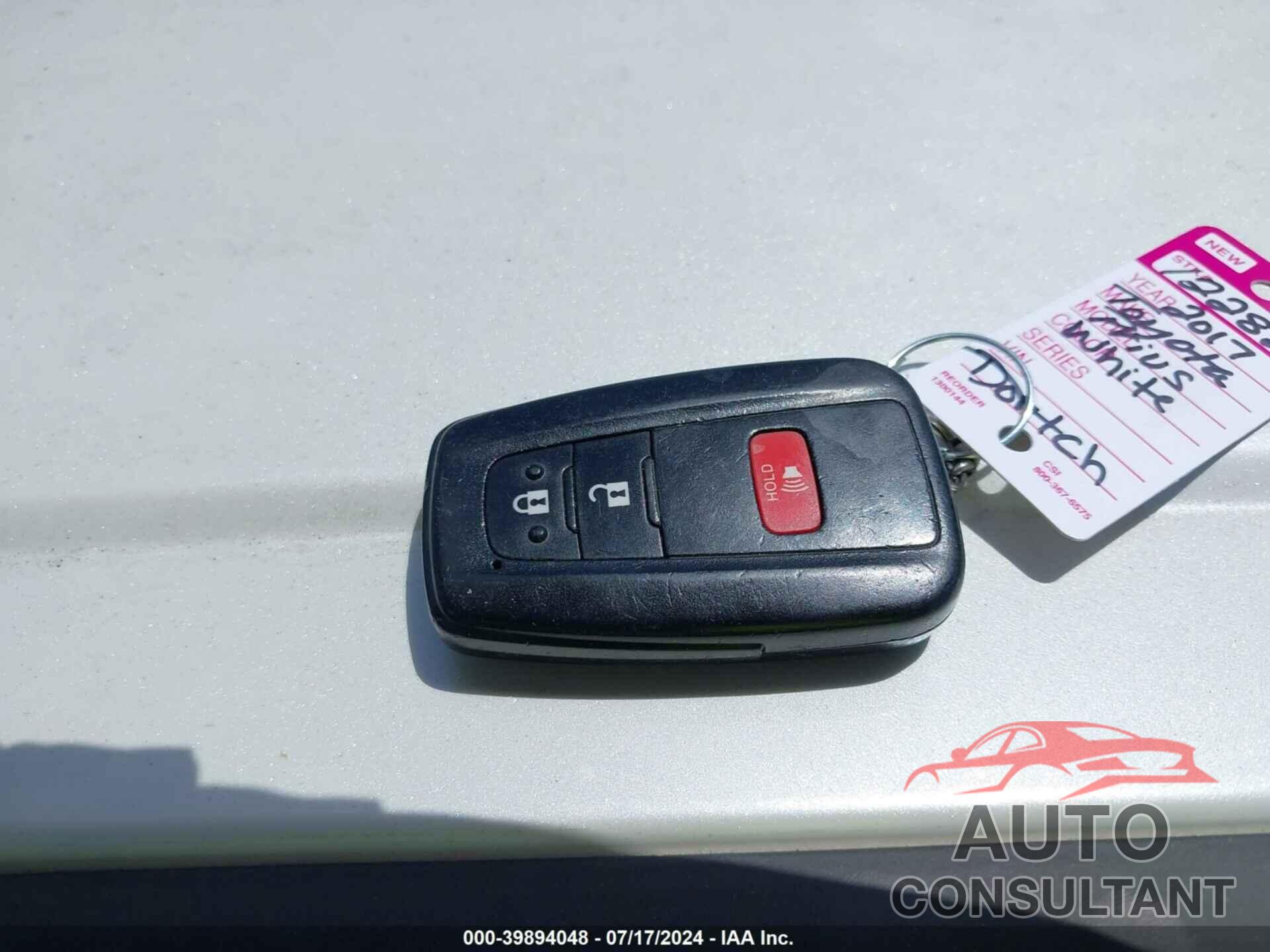 TOYOTA PRIUS 2017 - JTDKARFU7H3537124
