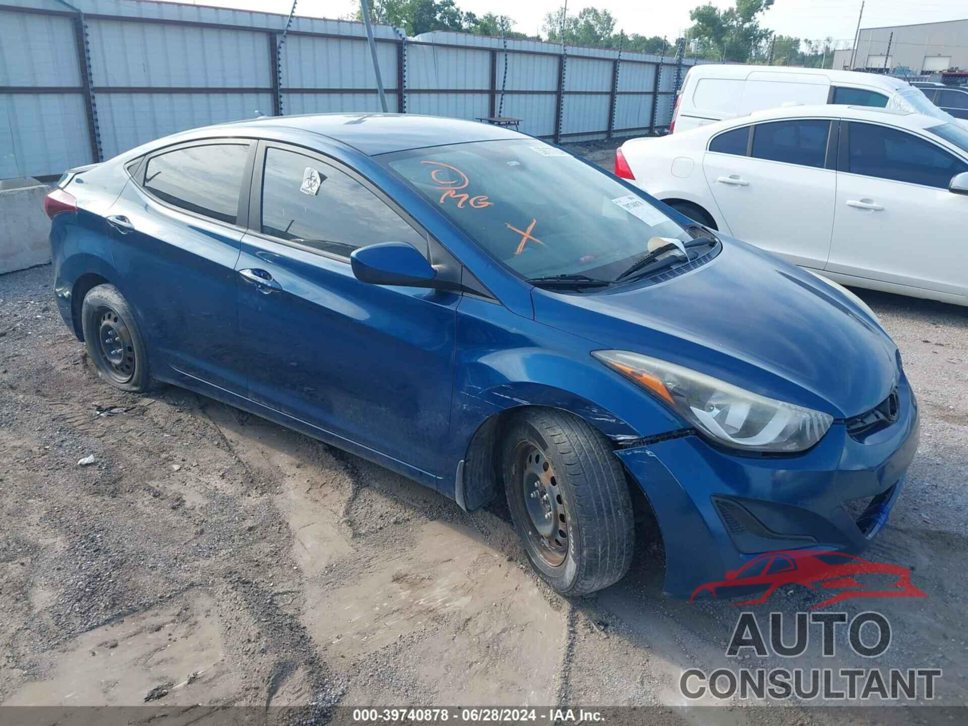 HYUNDAI ELANTRA 2016 - KMHDH4AE3GU516864