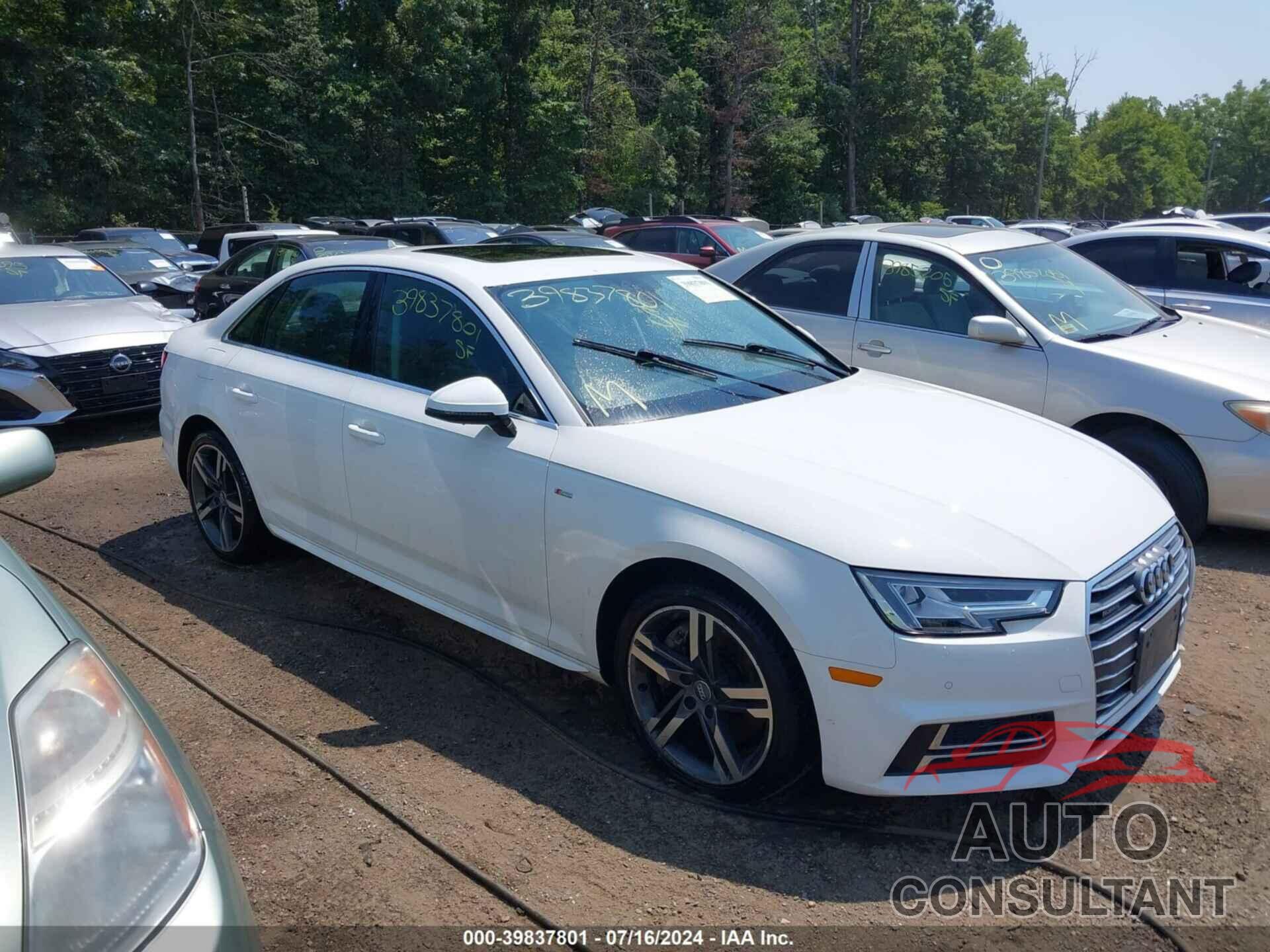 AUDI A4 2017 - WAUENAF49HN010111