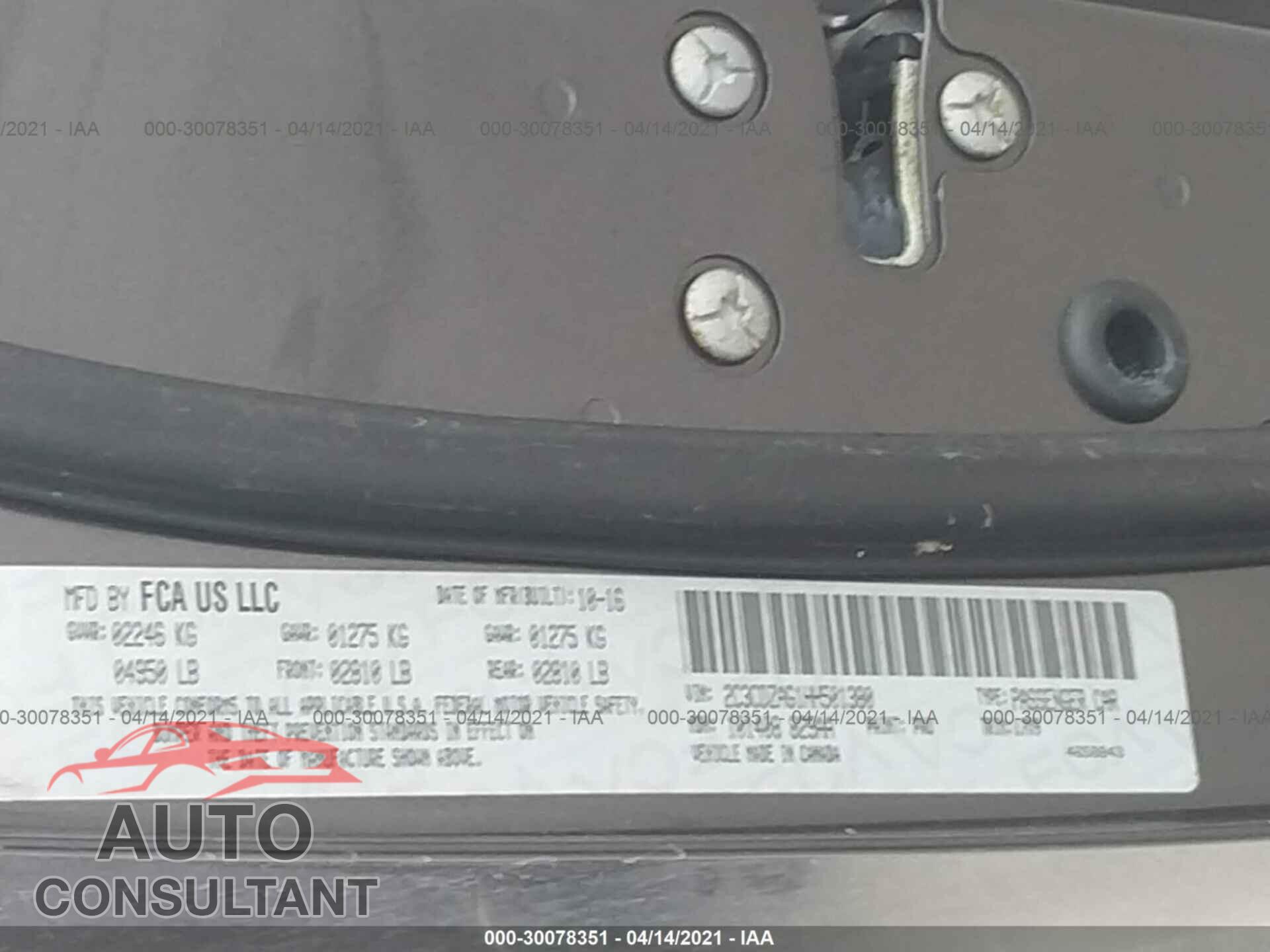 DODGE CHALLENGER 2017 - 2C3CDZAG1HH501380