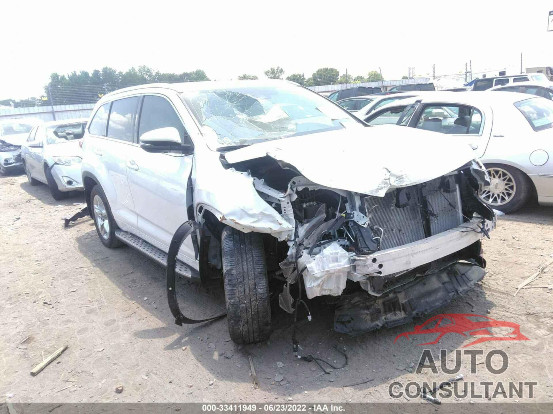 TOYOTA HIGHLANDER 2019 - 5TDYZRFH2KS345654