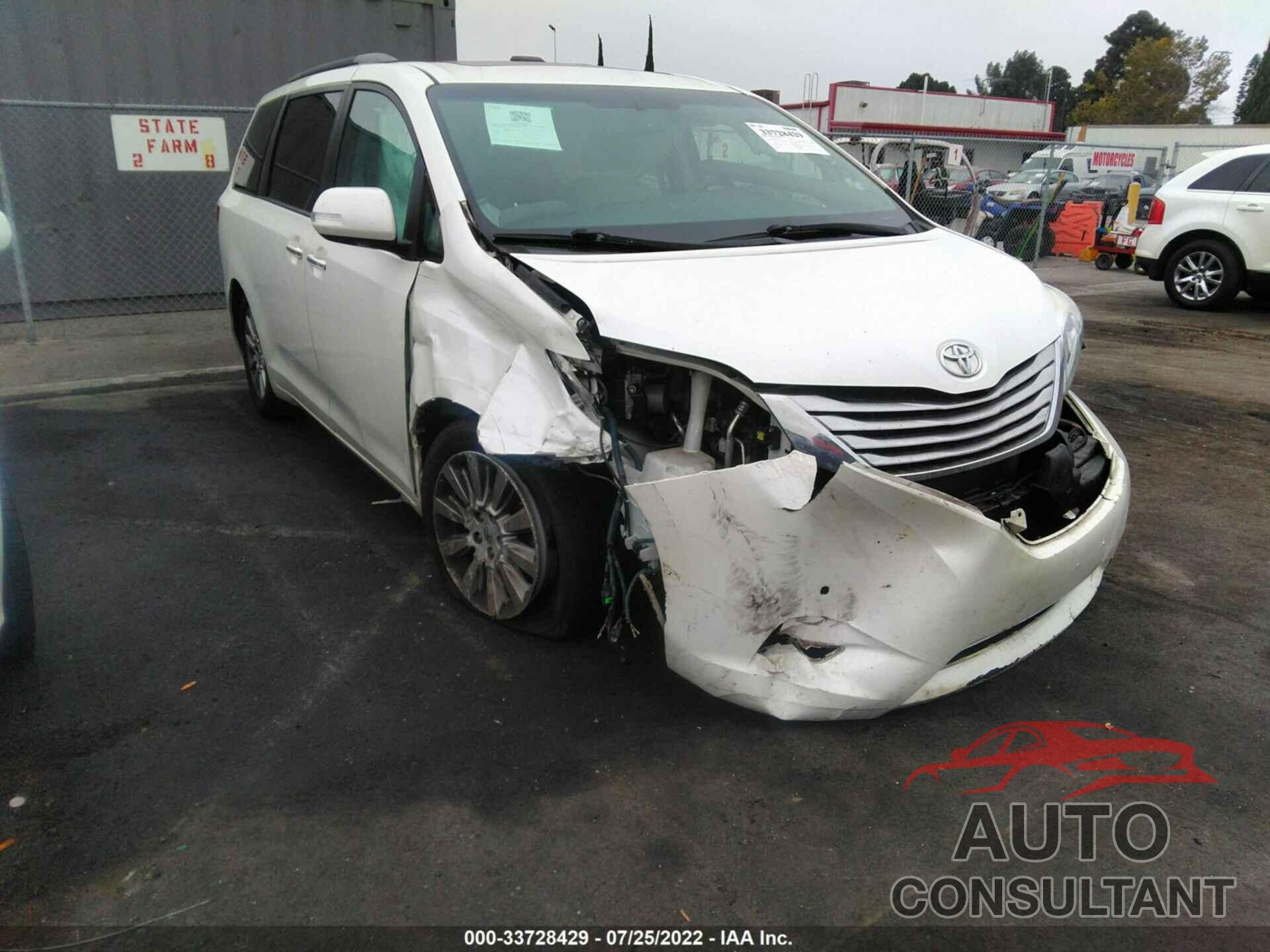 TOYOTA SIENNA 2016 - 5TDYK3DC0GS732963