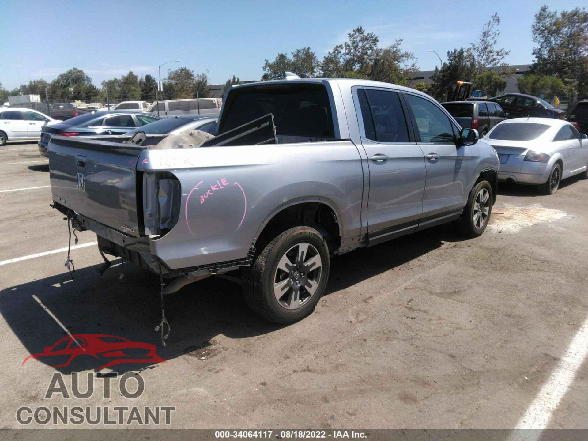 HONDA RIDGELINE 2017 - 5FPYK3F5XHB017345