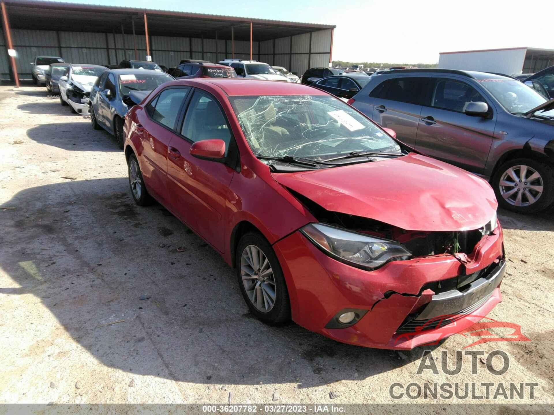 TOYOTA COROLLA 2015 - 2T1BURHE3FC272218