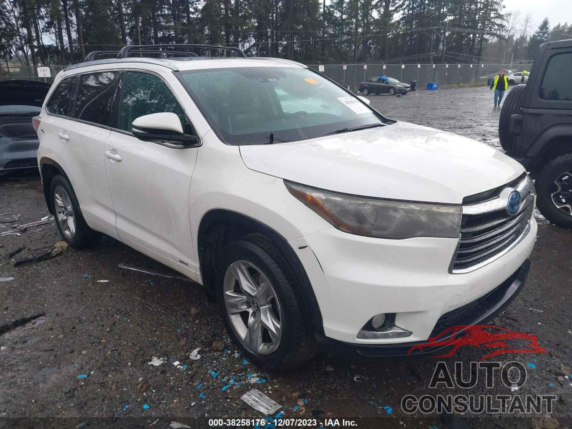 TOYOTA HIGHLANDER 2016 - 5TDDCRFH1GS020419