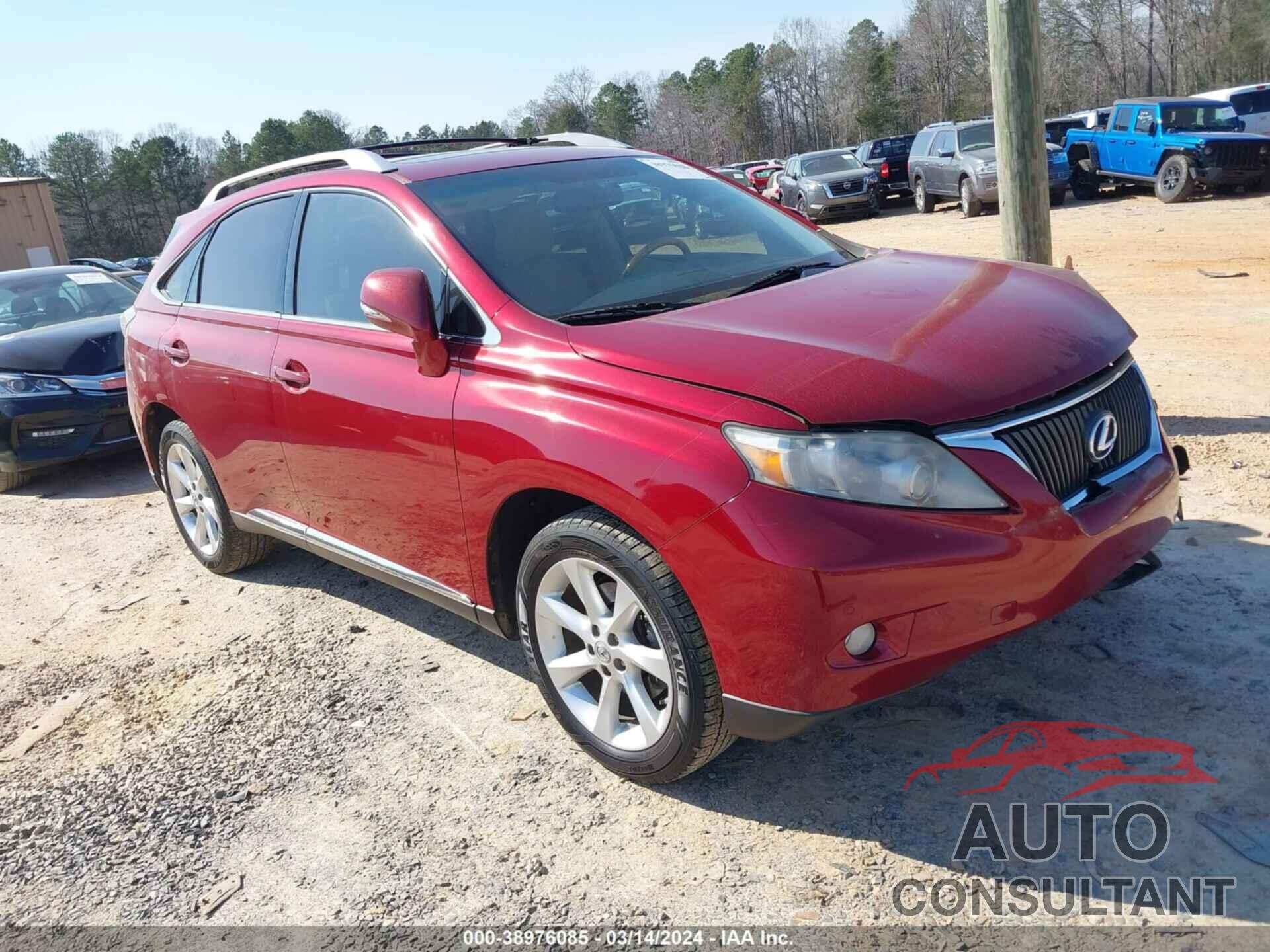 LEXUS RX 350 2010 - 2T2ZK1BA1AC025375