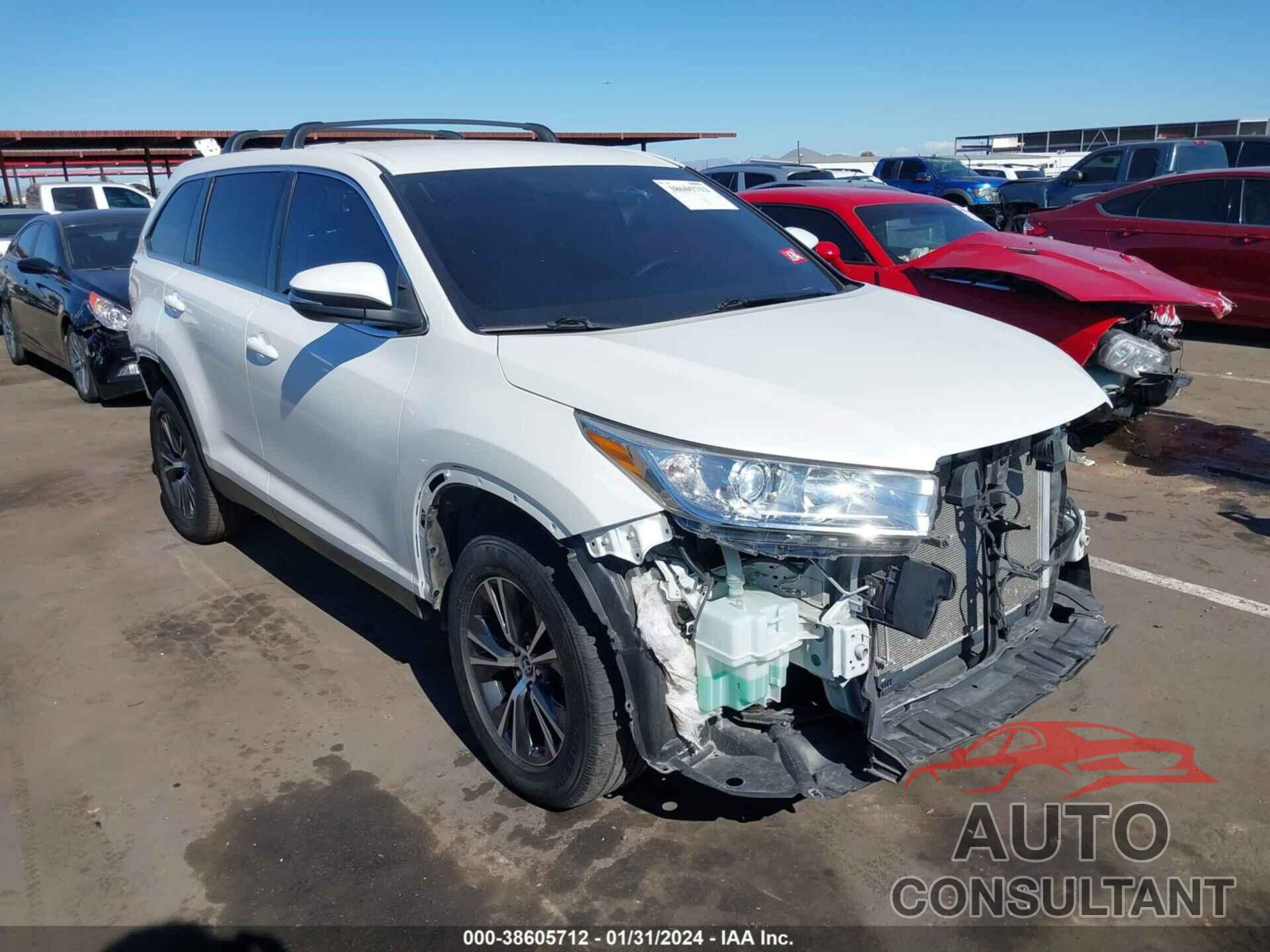 TOYOTA HIGHLANDER 2019 - 5TDZZRFH2KS311301