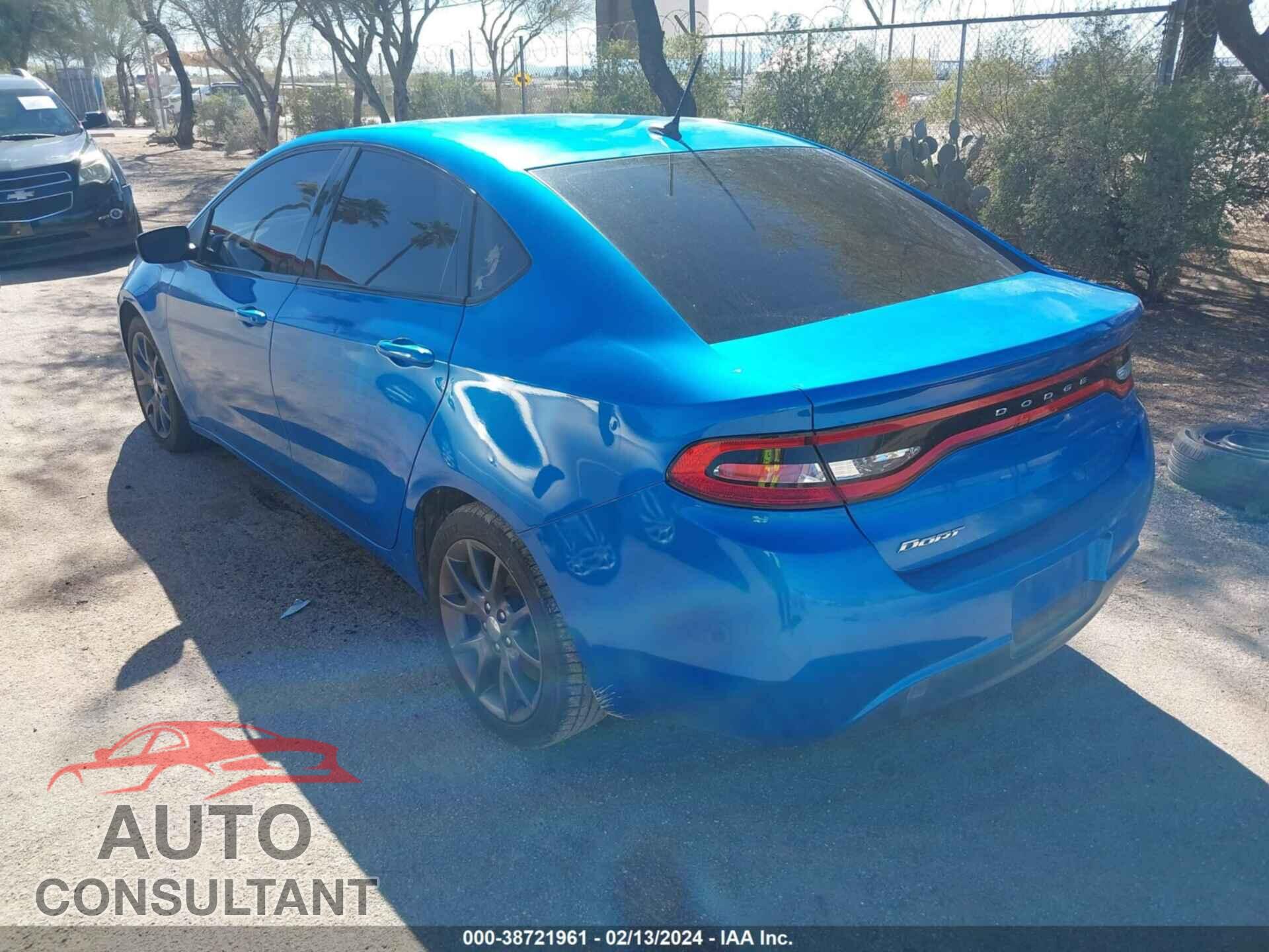 DODGE DART 2016 - 1C3CDFAA7GD548998