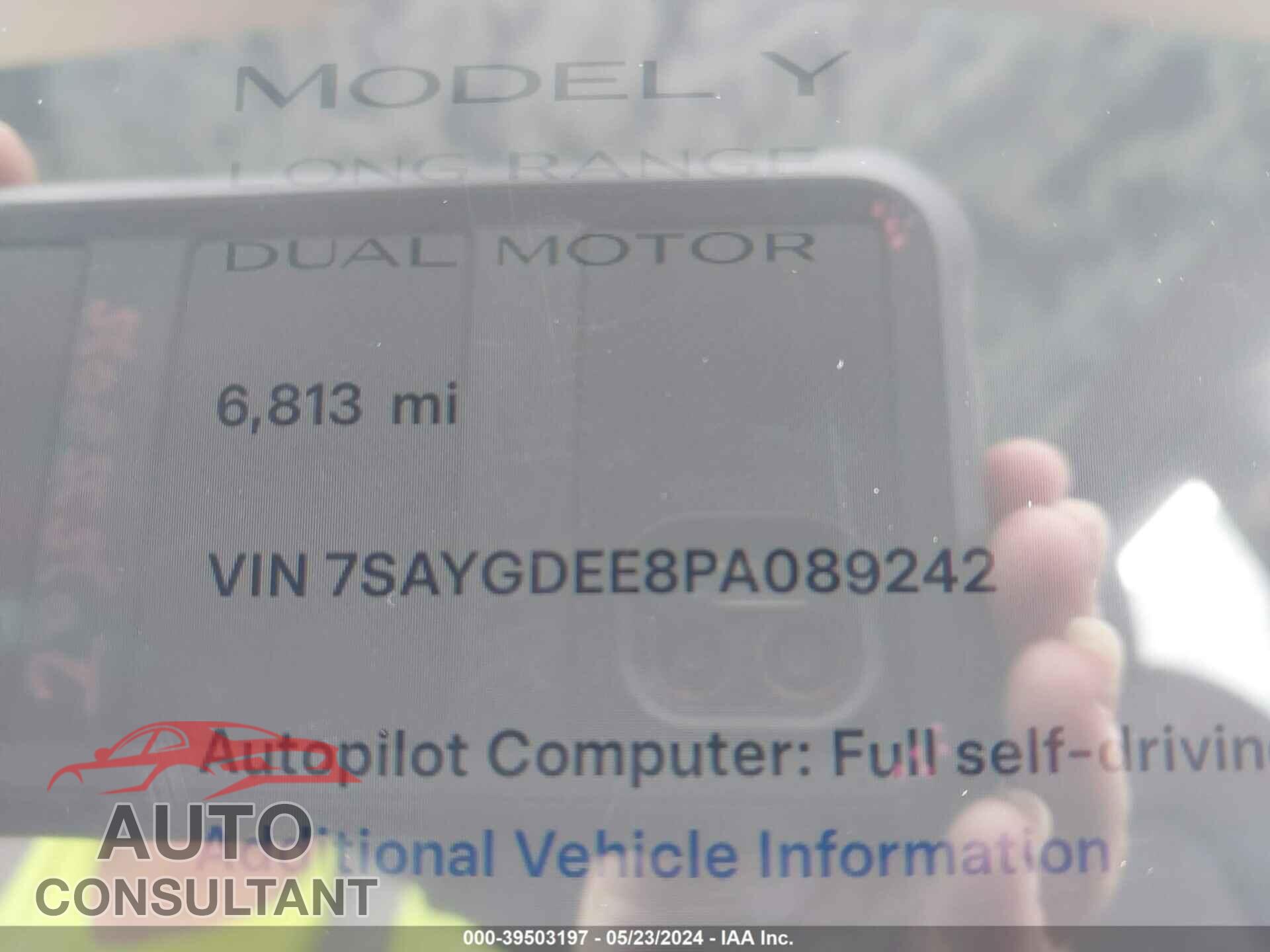 TESLA MODEL Y 2023 - 7SAYGDEE8PA089242