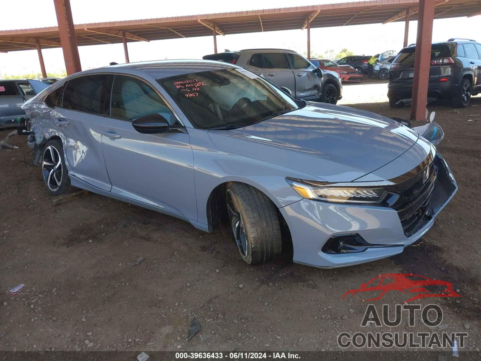 HONDA ACCORD 2021 - 1HGCV1F38MA124007