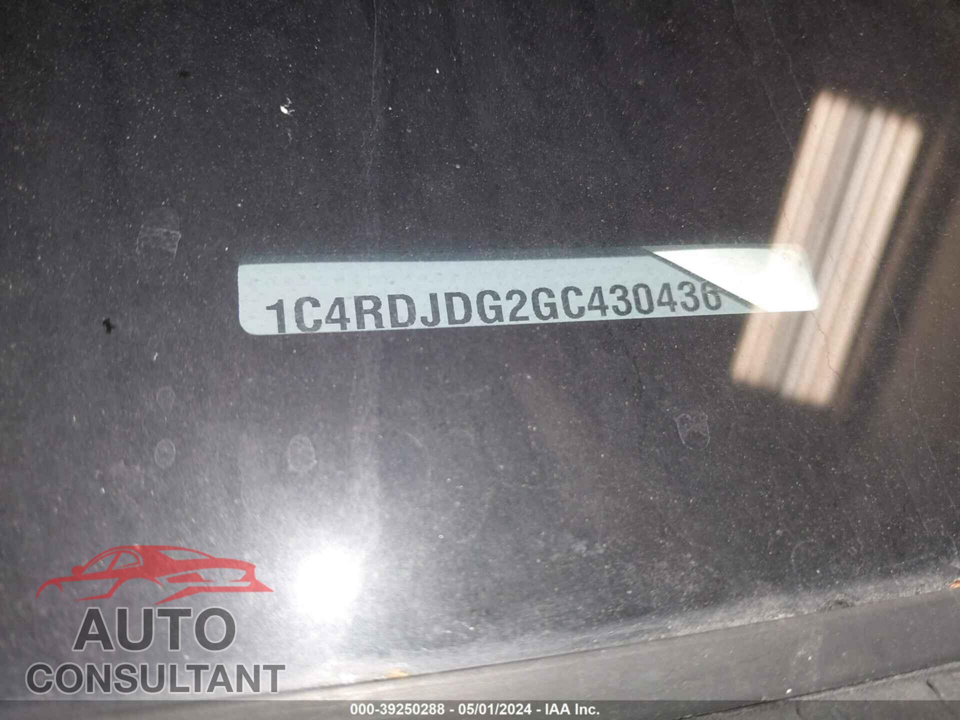 DODGE DURANGO 2016 - 1C4RDJDG2GC430436