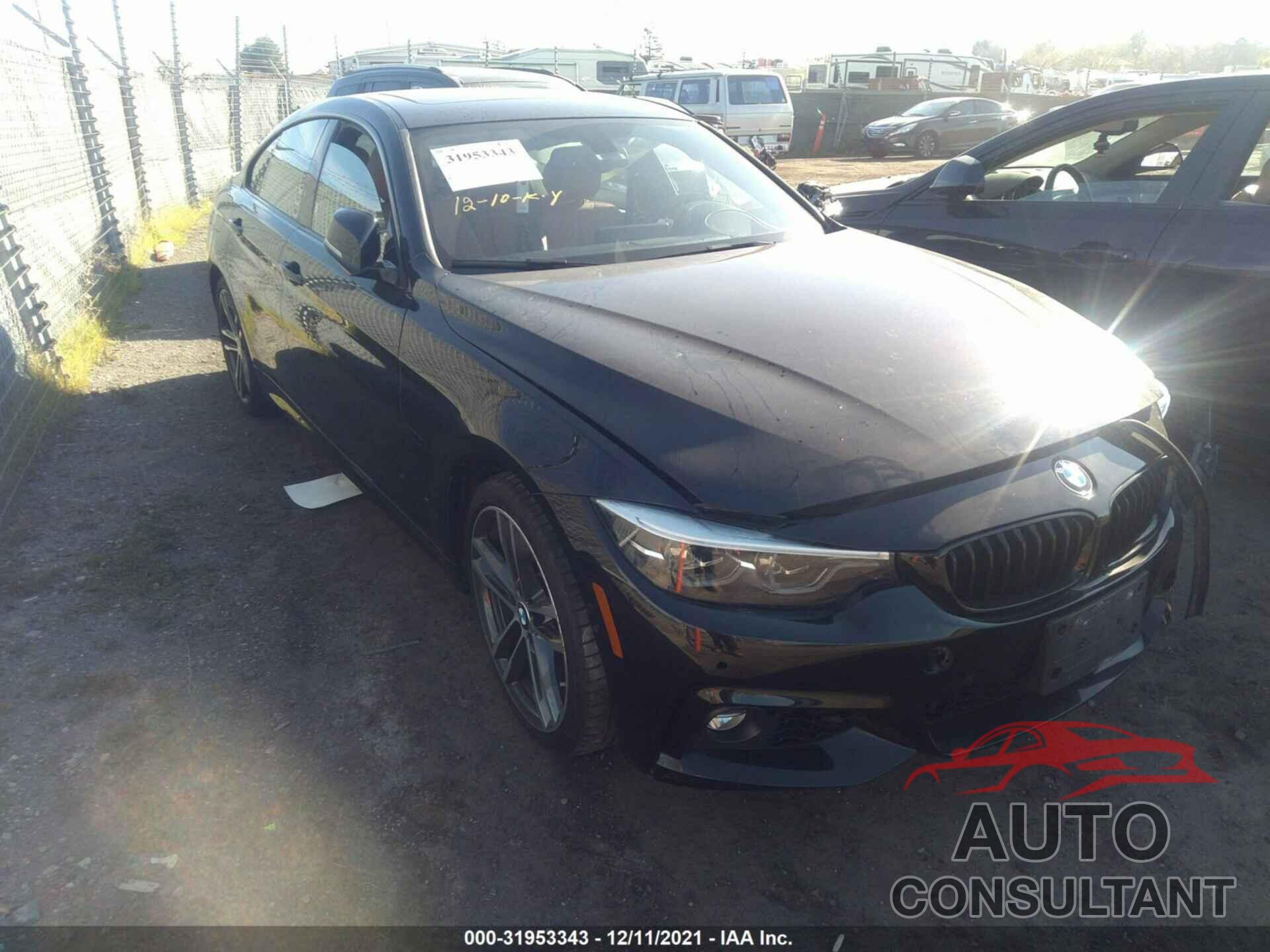 BMW 4 SERIES 2019 - WBA4J5C57KBM65317