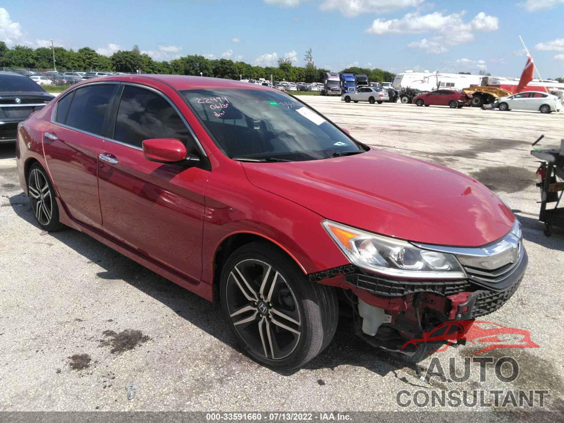 HONDA ACCORD SEDAN 2017 - 1HGCR2F53HA138401