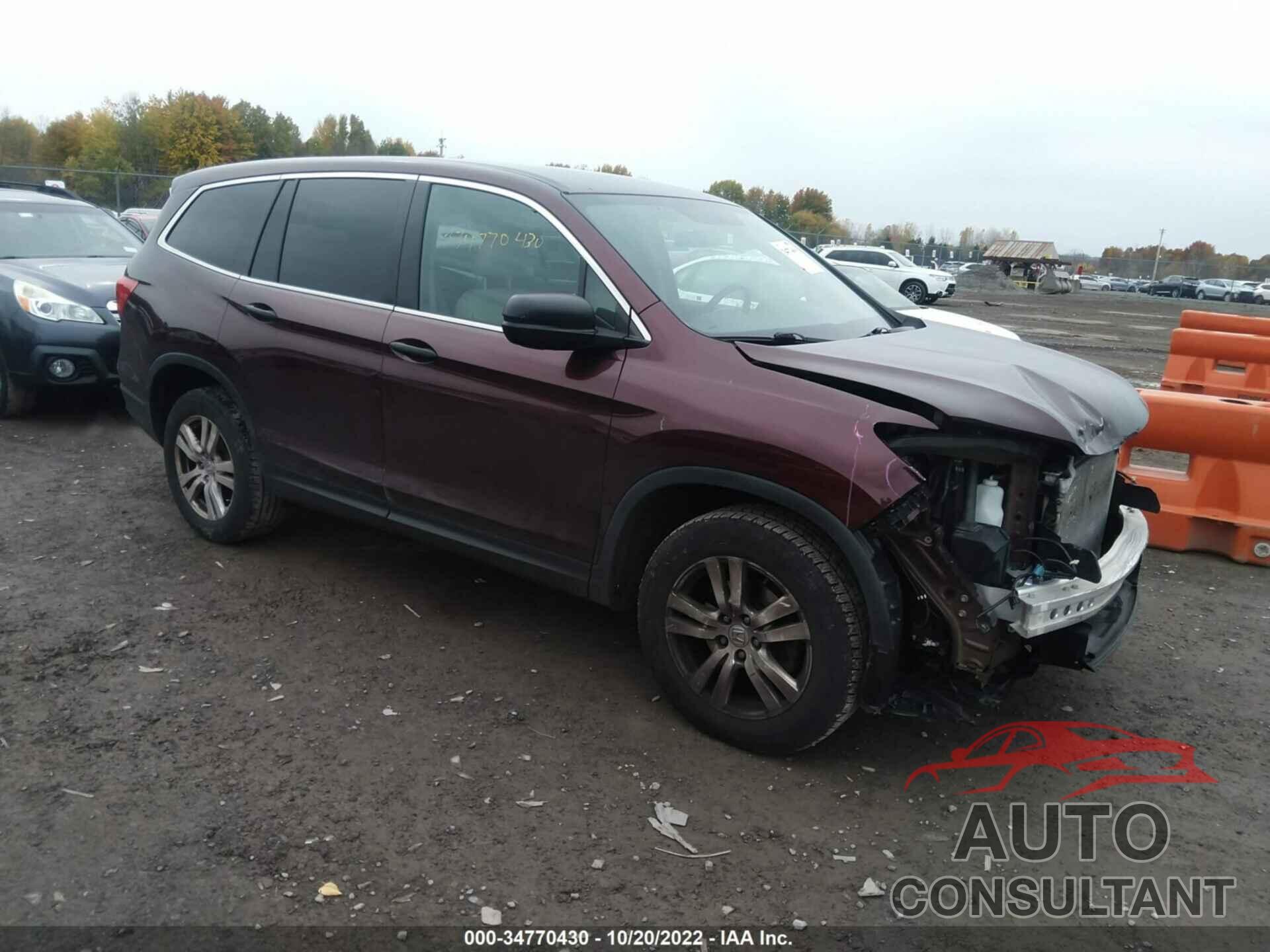 HONDA PILOT 2017 - 5FNYF6H16HB068186