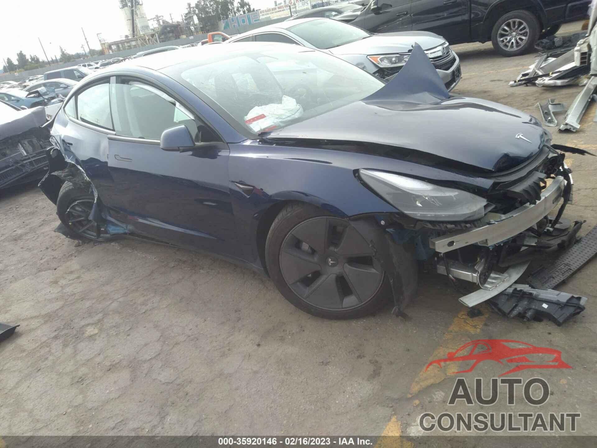 TESLA MODEL 3 2022 - 5YJ3E1EA5NF340453