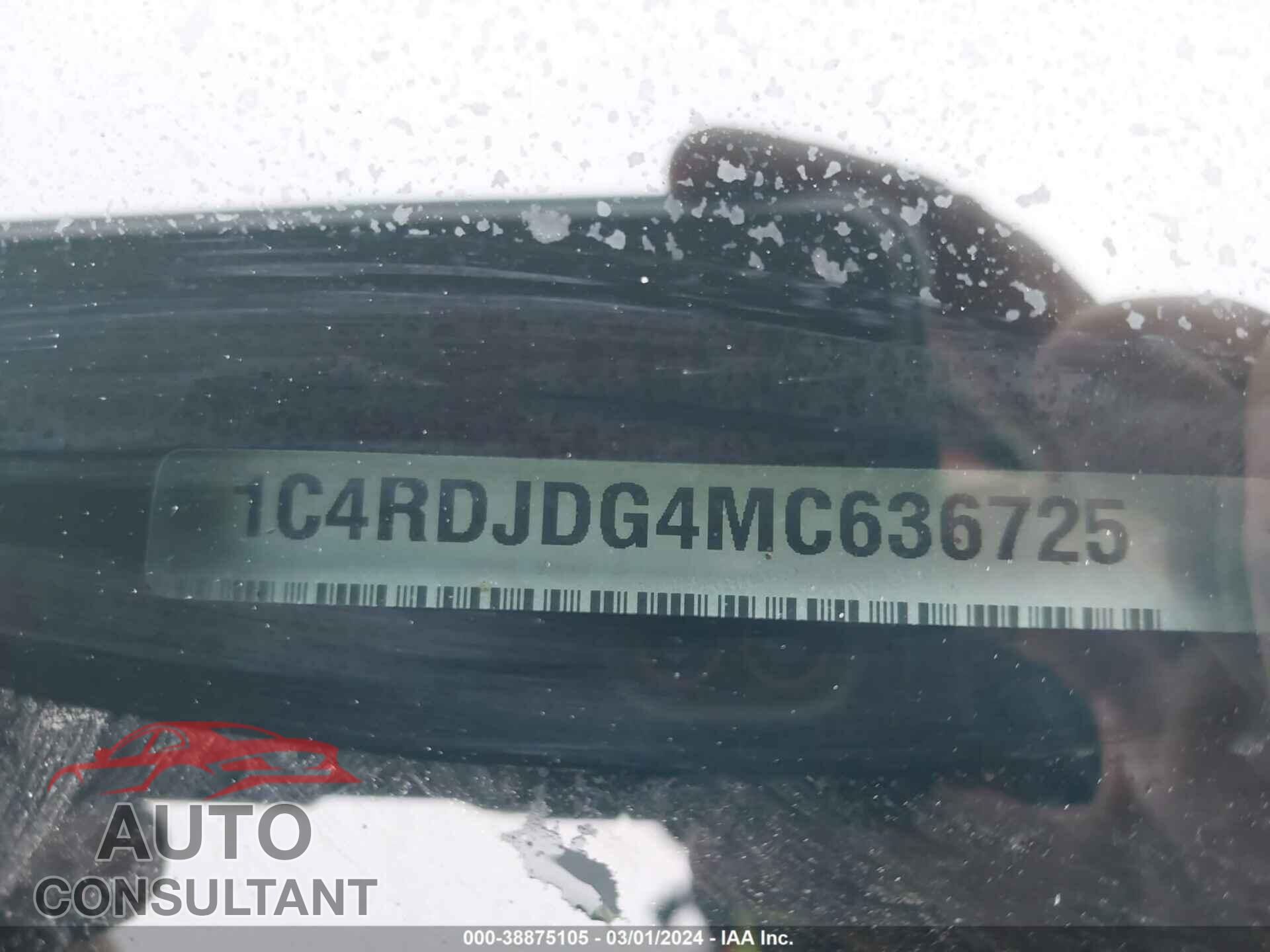 DODGE DURANGO 2021 - 1C4RDJDG4MC636725