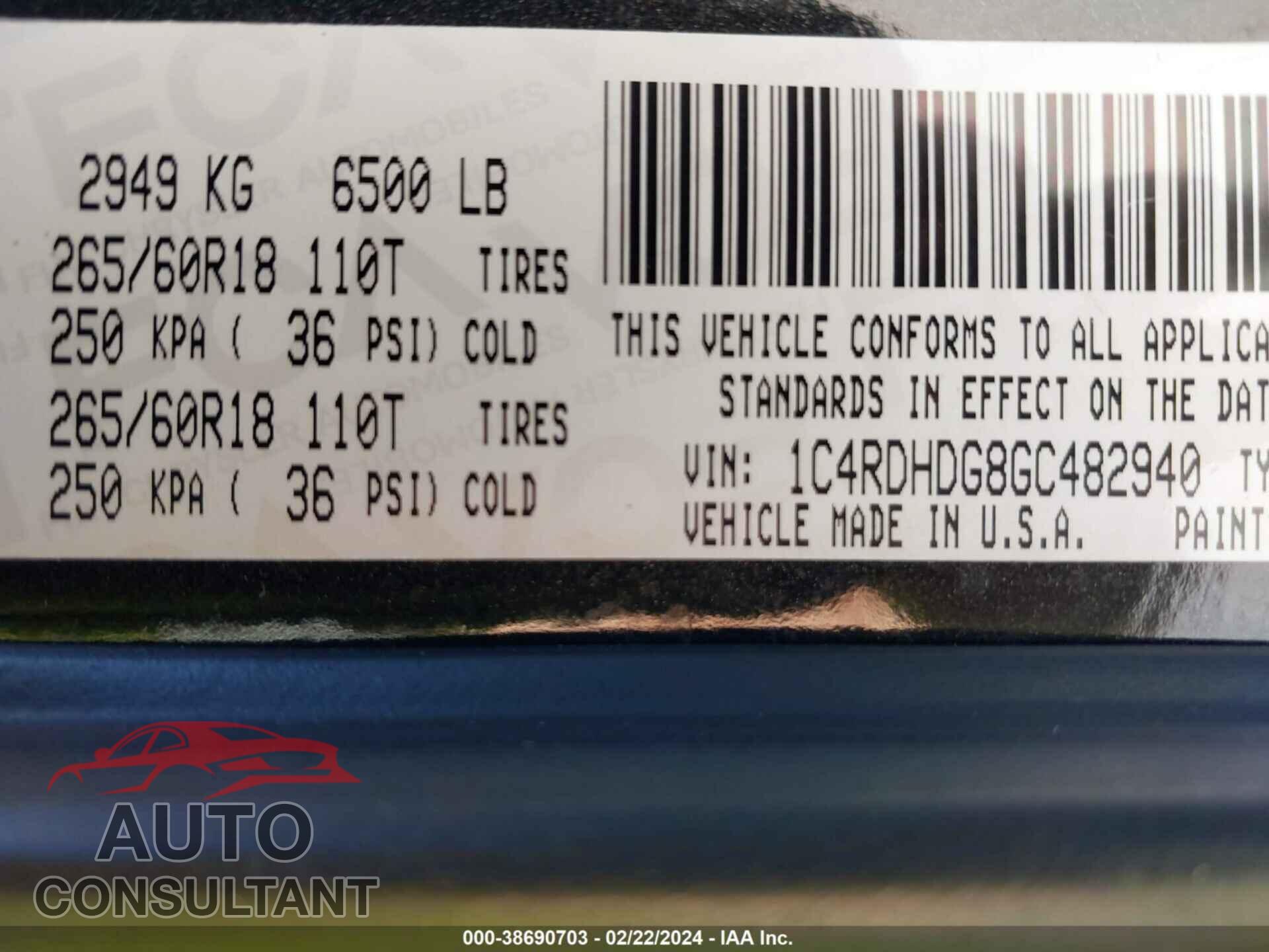 DODGE DURANGO 2016 - 1C4RDHDG8GC482940